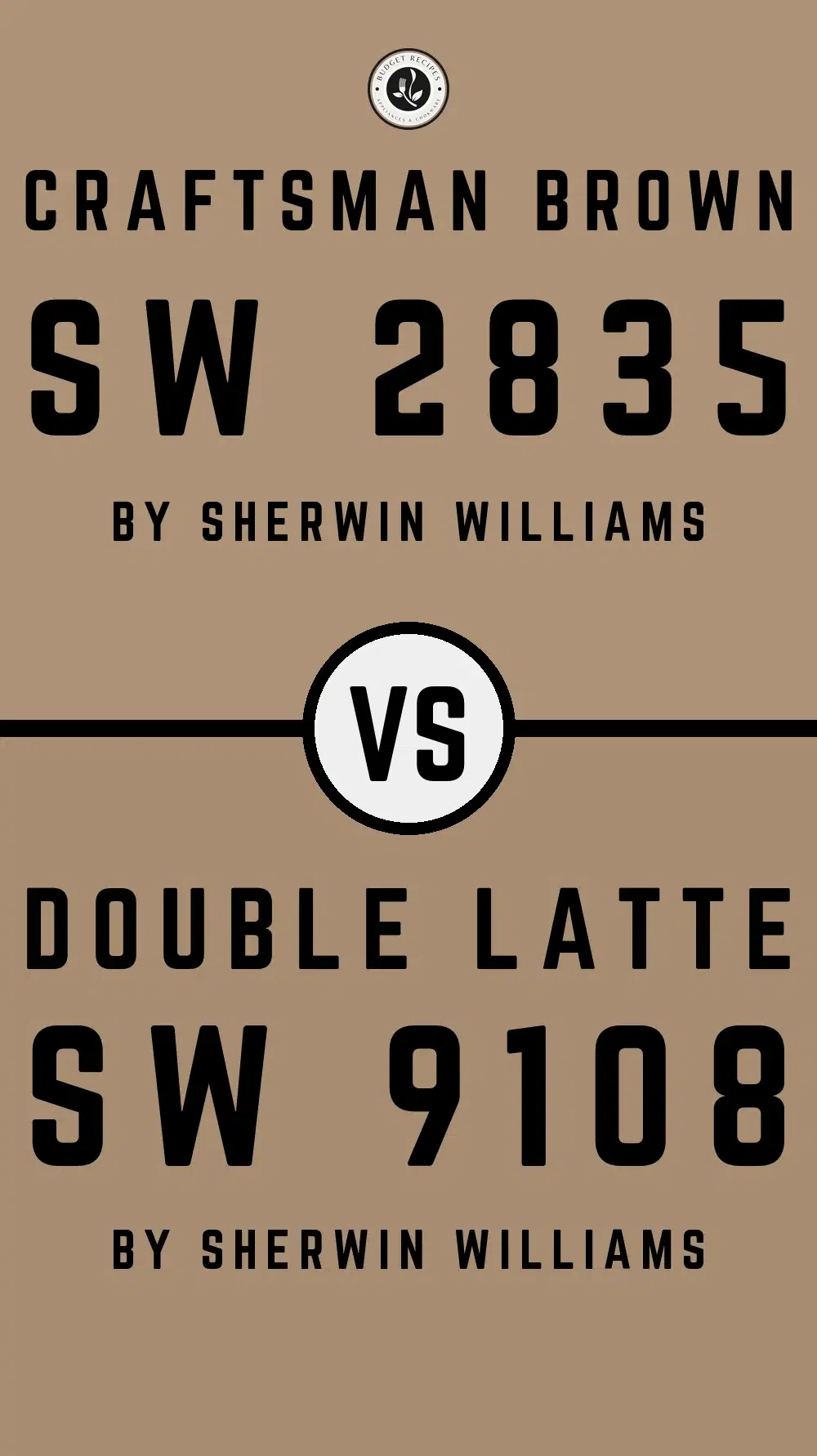 Craftsman Brown SW 2835 vs Double Latte SW 9108