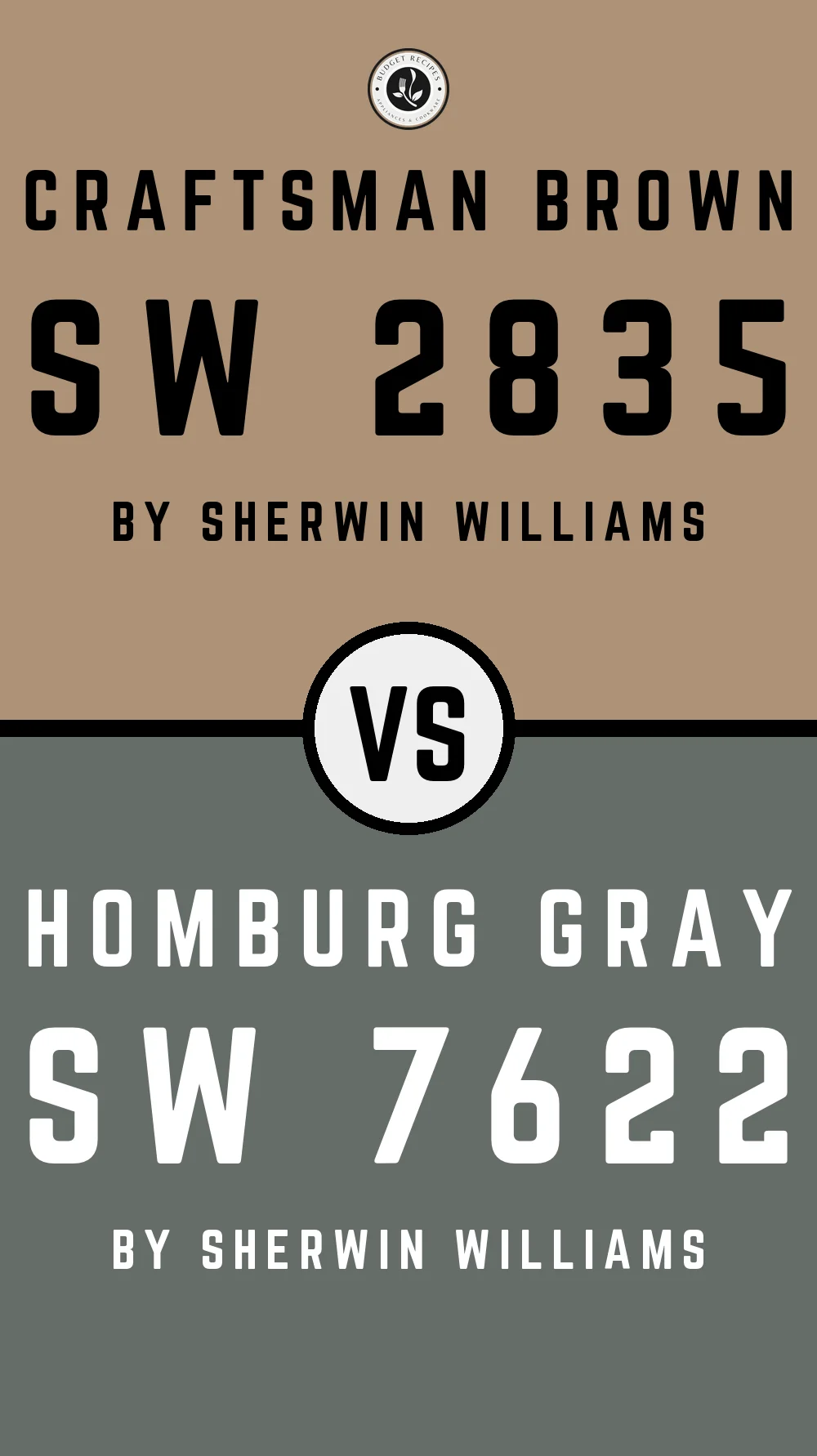Craftsman Brown SW 2835 vs Homburg Gray SW 7622