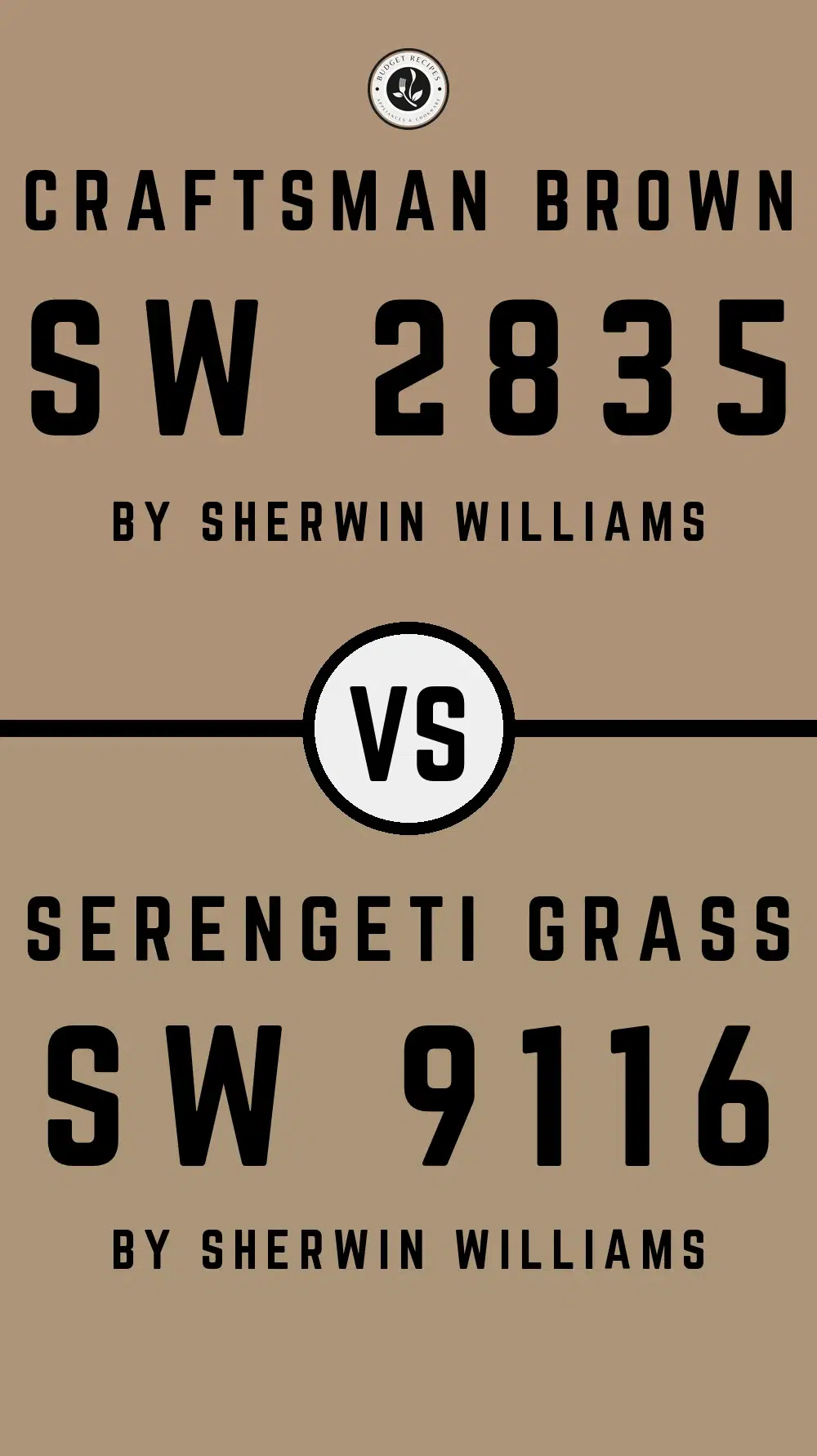 Craftsman Brown SW 2835 vs Serengeti Grass SW 9116