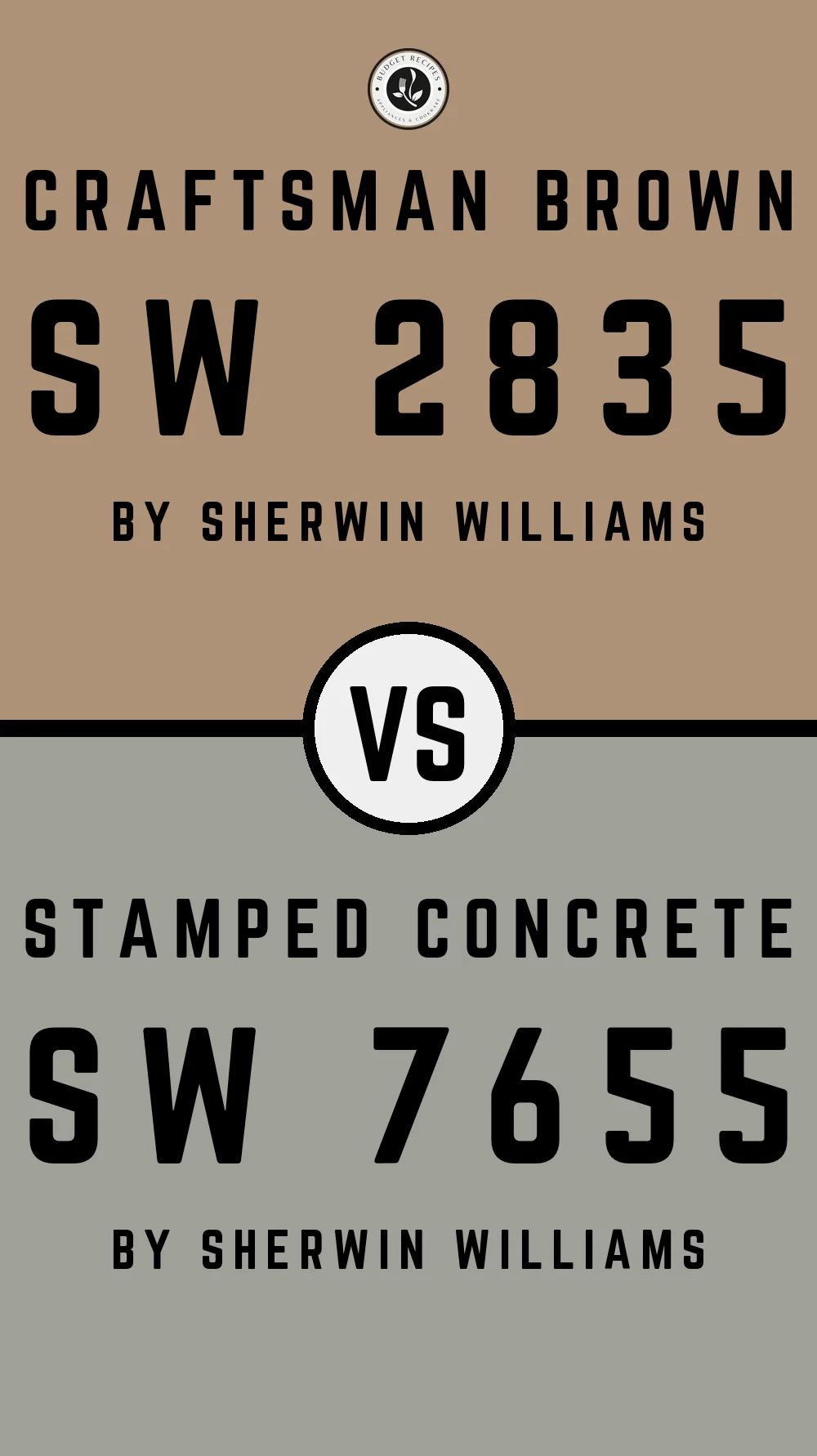 Craftsman Brown SW 2835 vs Stamped Concrete SW 7655