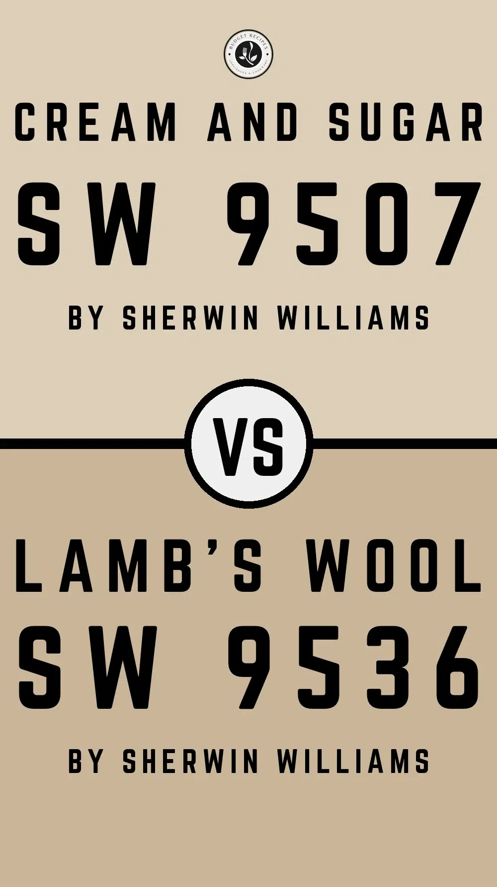 Cream and Sugar SW 9507 vs Lamb's Wool SW 9536