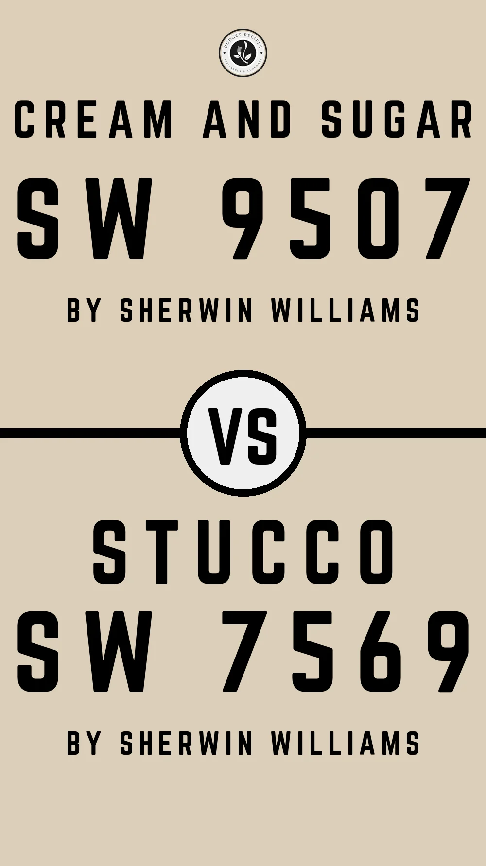 Cream and Sugar SW 9507 vs Stucco SW 7569