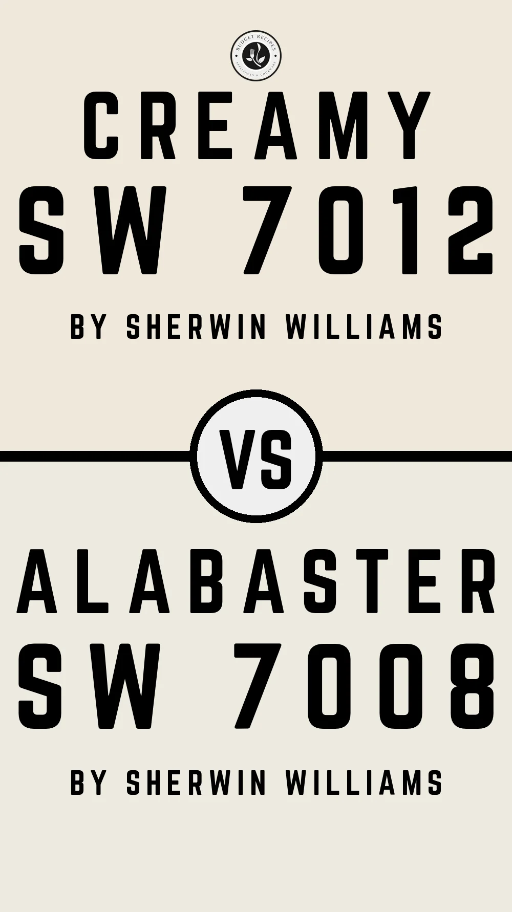 Creamy SW 7012 vs Alabaster SW 7008