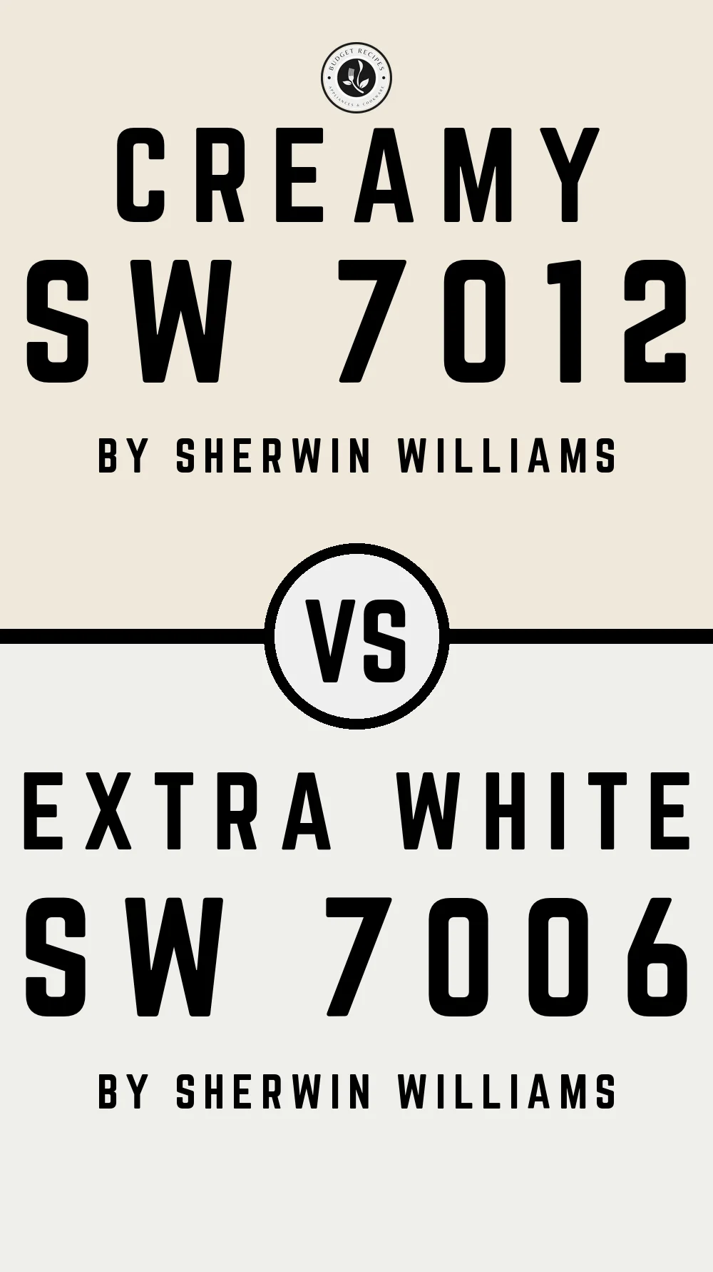 Creamy SW 7012 vs Extra White SW 7006