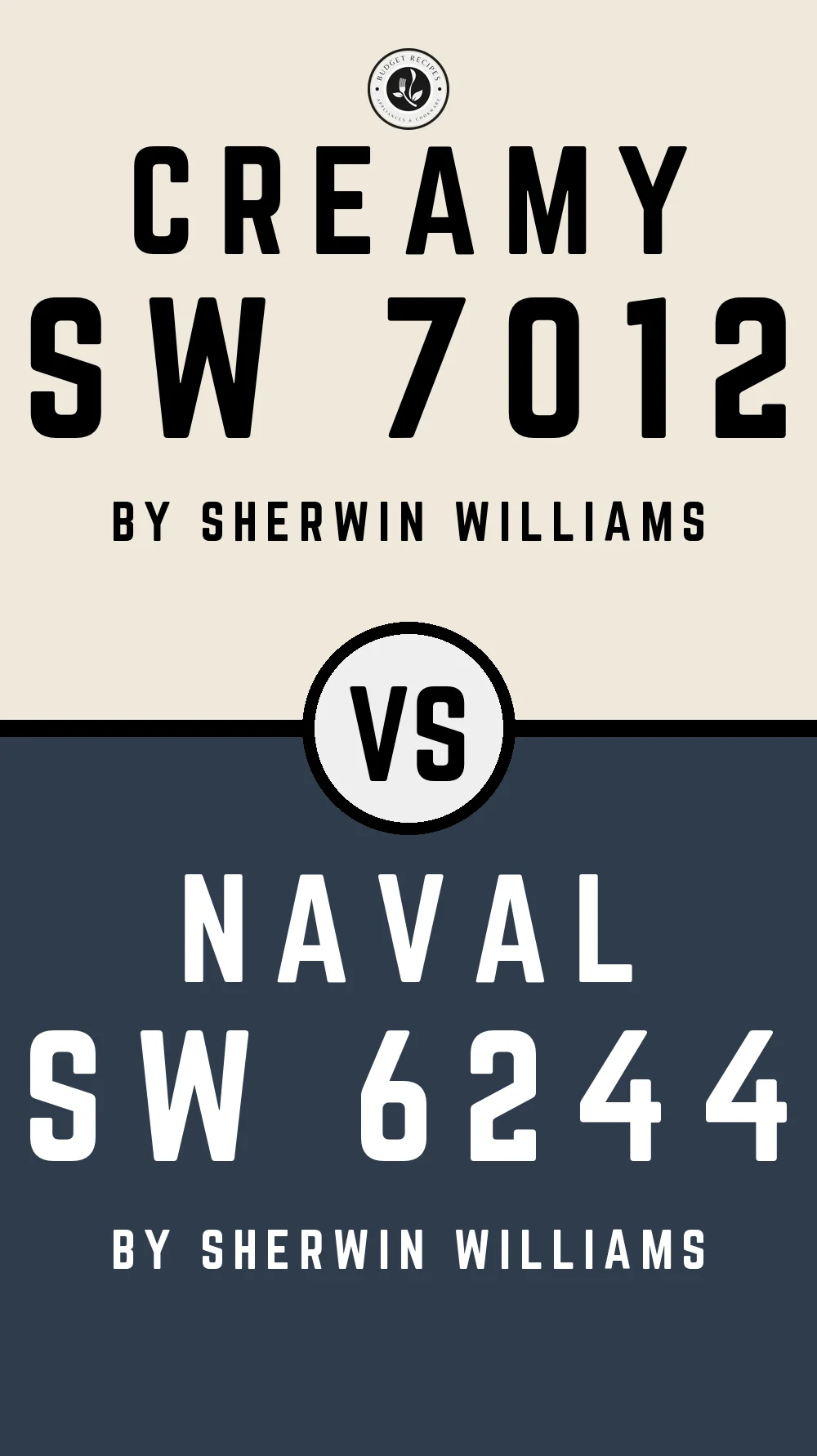 Creamy by Sherwin Williams SW 7012 with Naval SW 6244