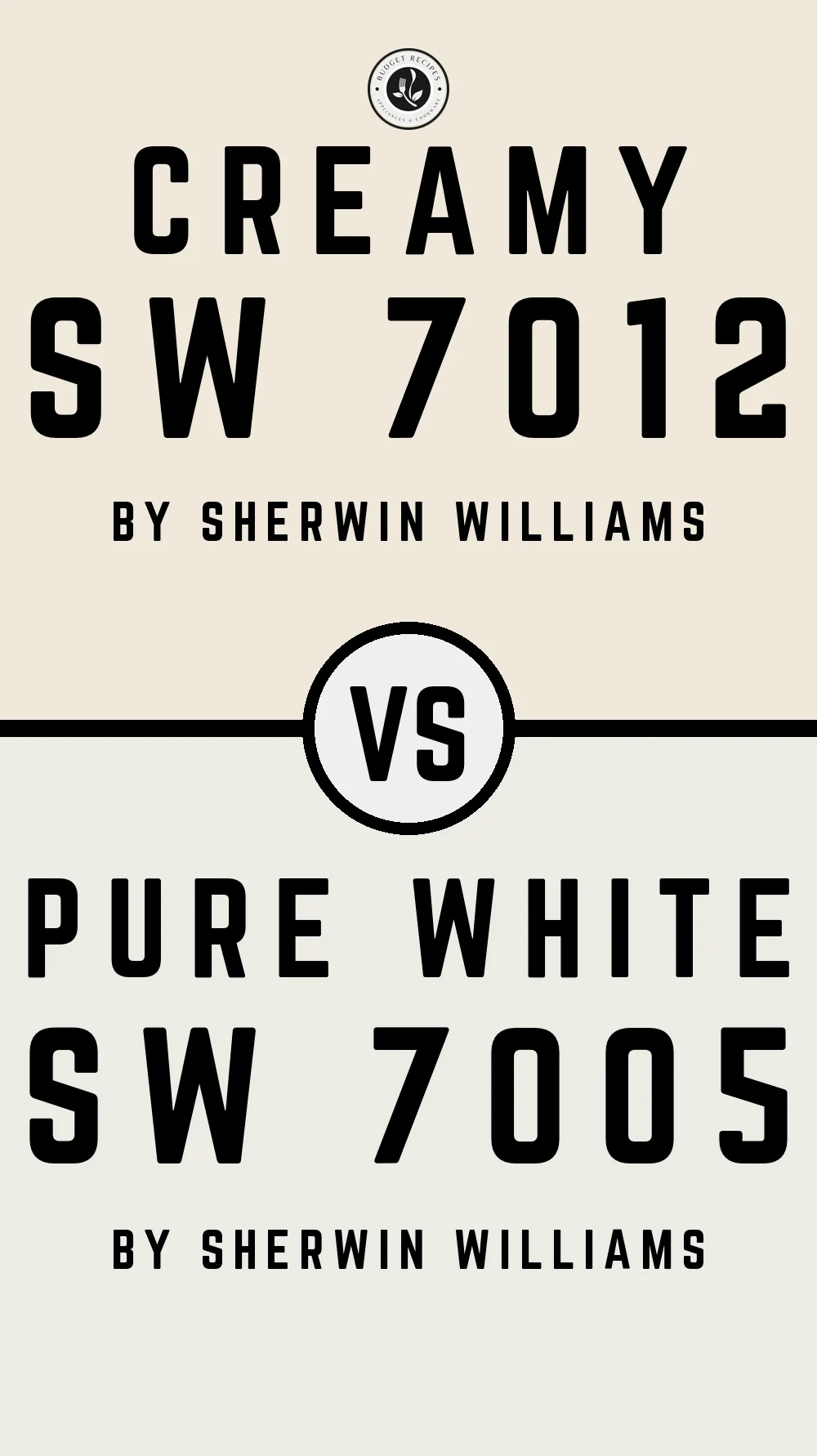 Creamy SW 7012 vs Pure White SW 7005