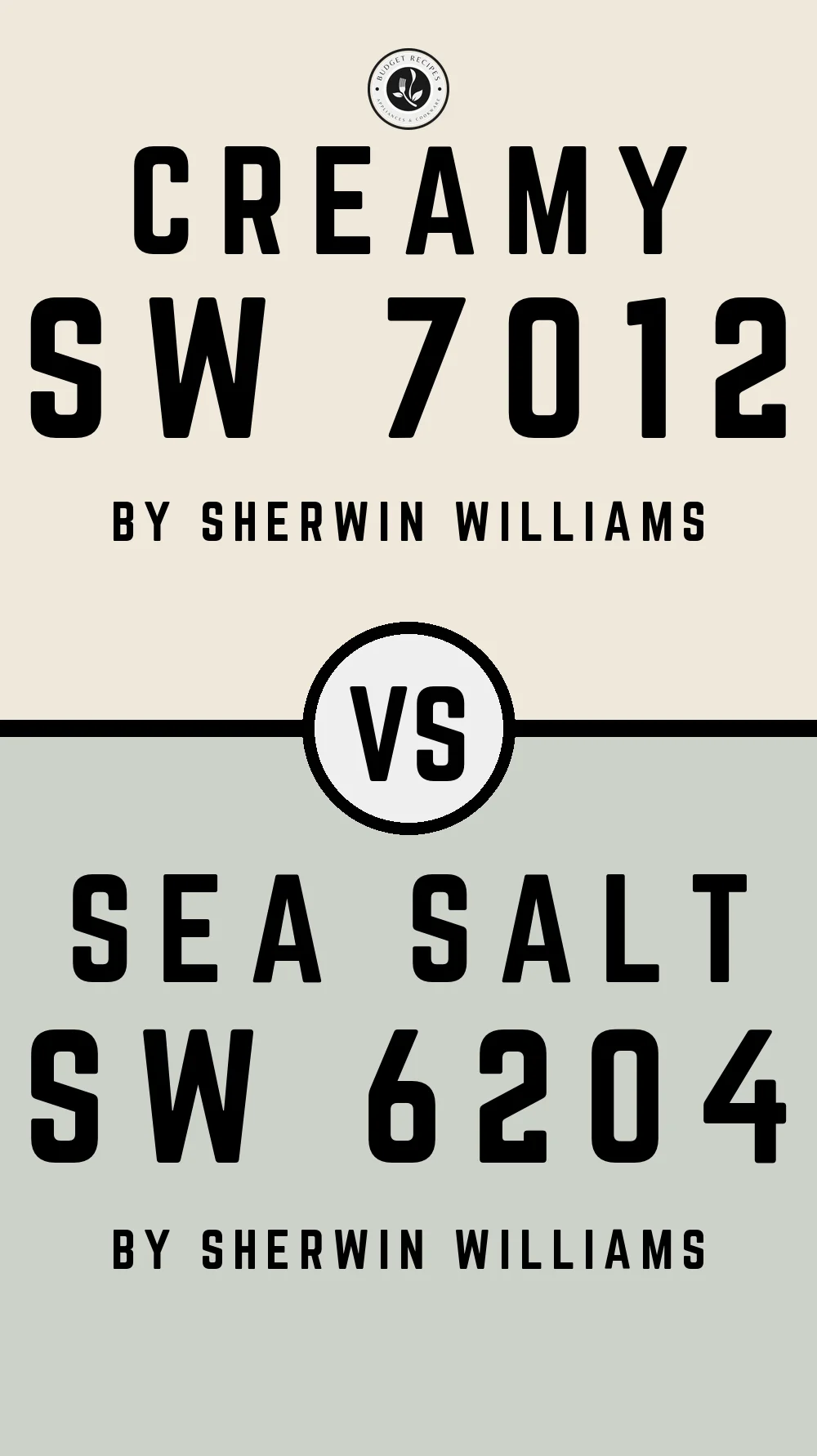 Creamy SW 7012 vs Sea Salt SW 6204