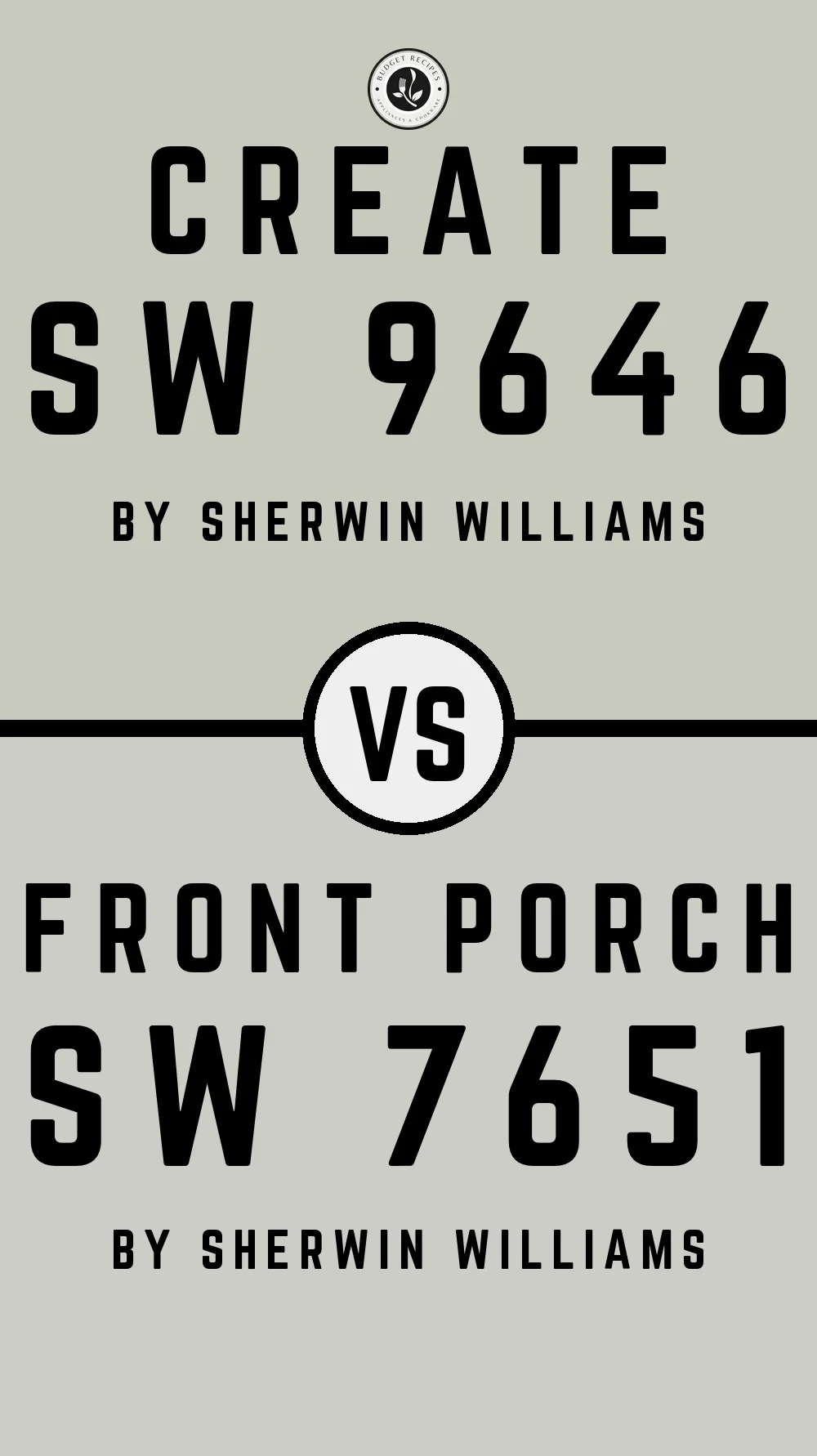 Create SW 9646 vs Front Porch SW 7651