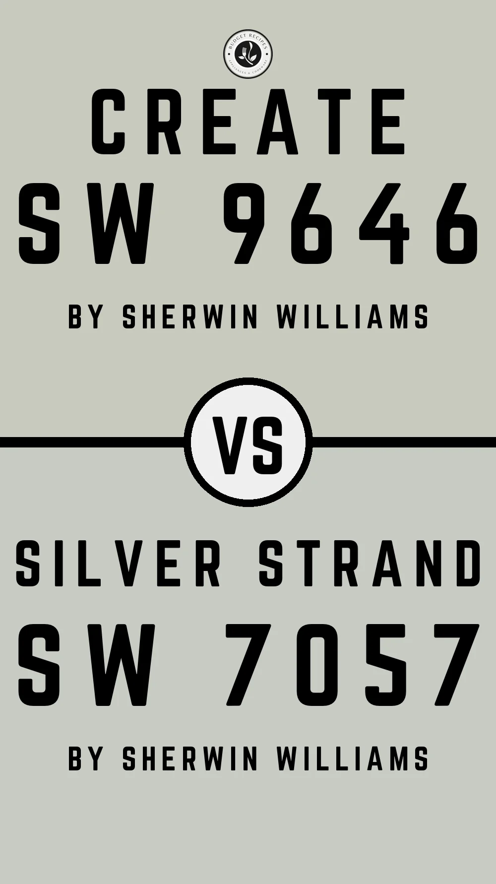Create SW 9646 vs Silver Strand SW 7057