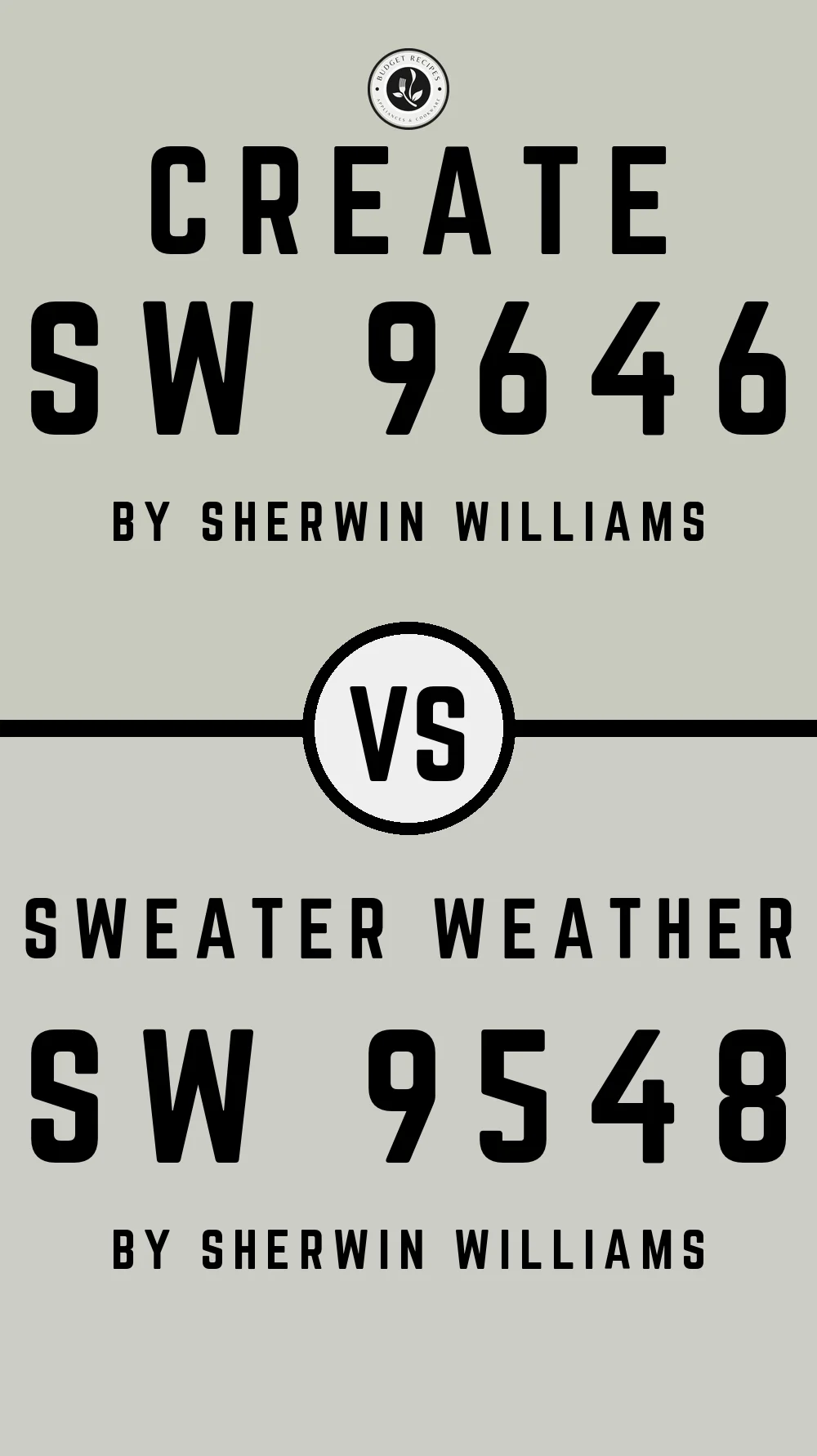 Create SW 9646 vs Sweater Weather SW 9548