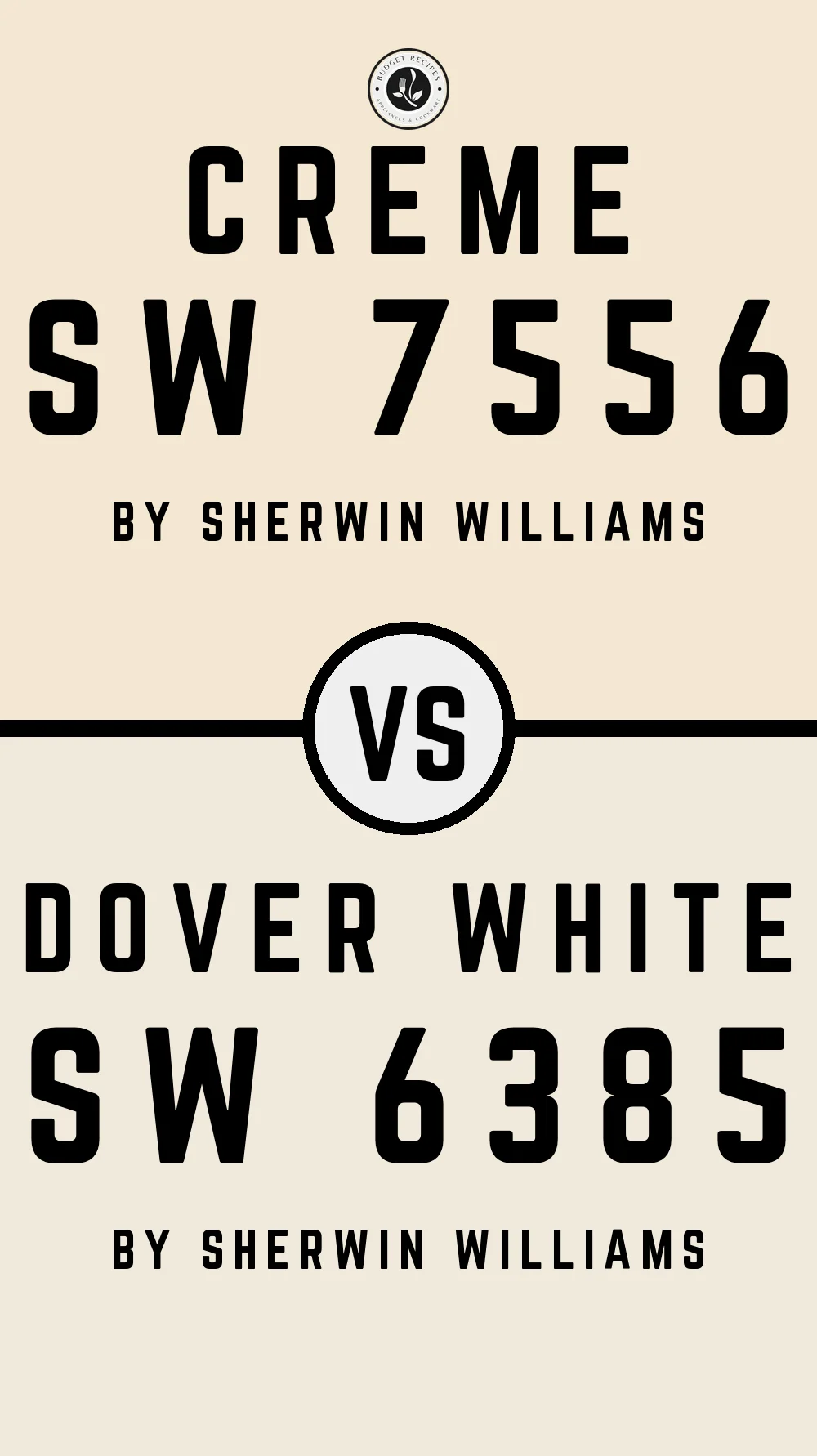 Creme SW 7556 vs Dover White SW 6385