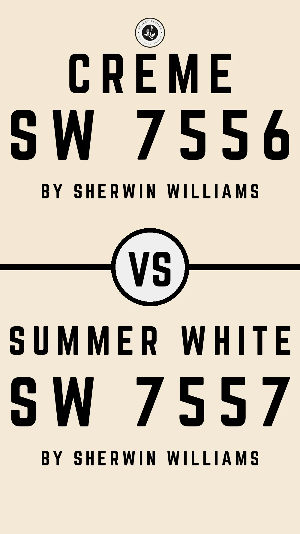 Creme SW 7556 vs Summer White SW 7557