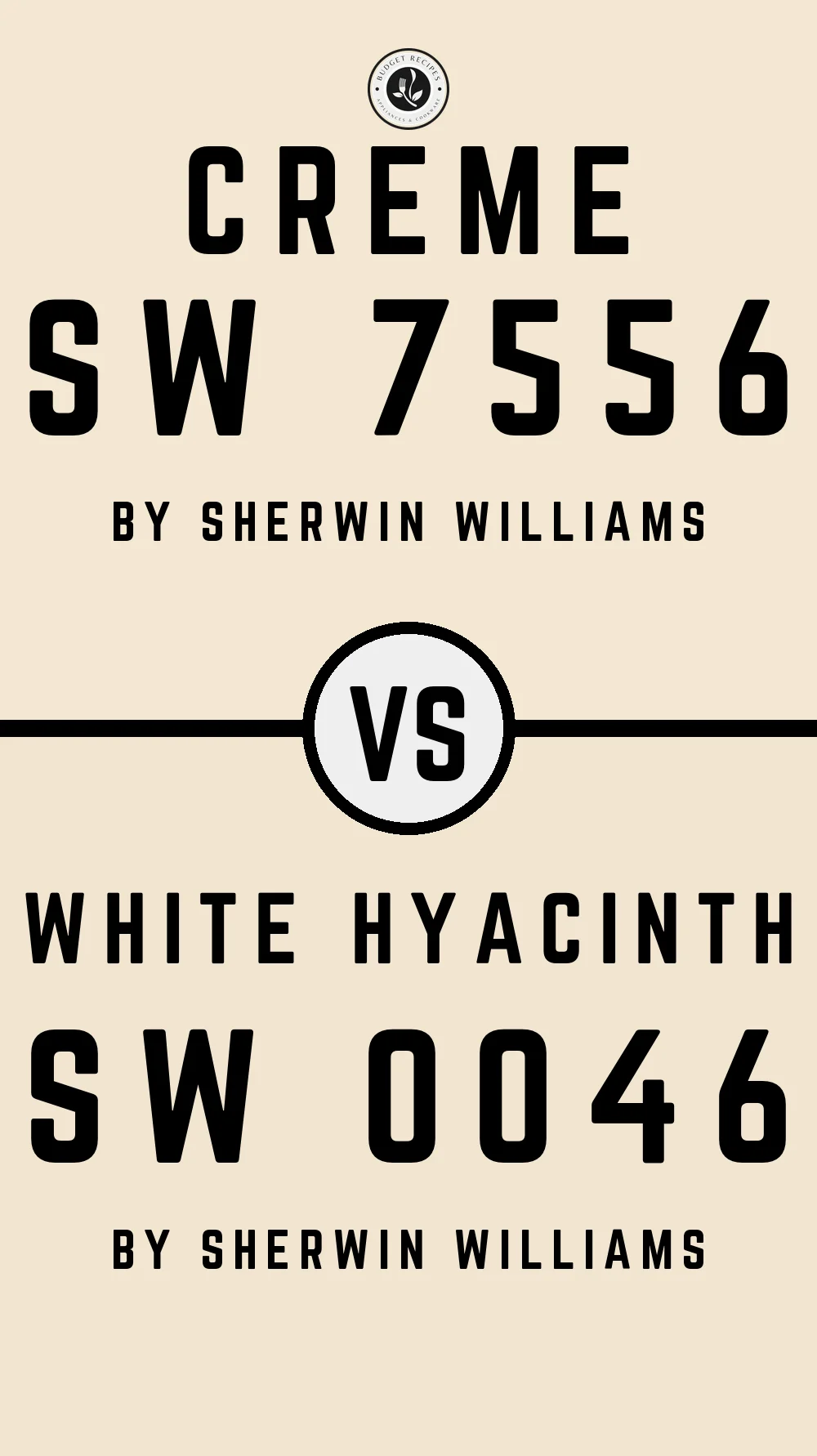 Creme SW 7556 vs White Hyacinth SW 0046