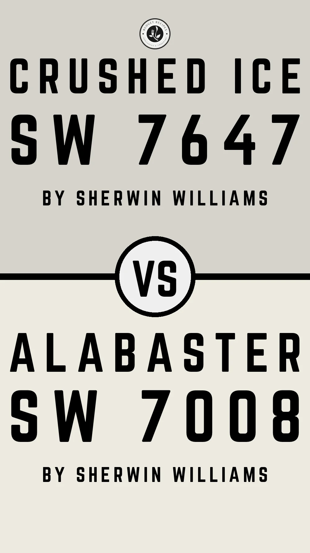 Crushed Ice SW 7647 vs Alabaster SW 7008