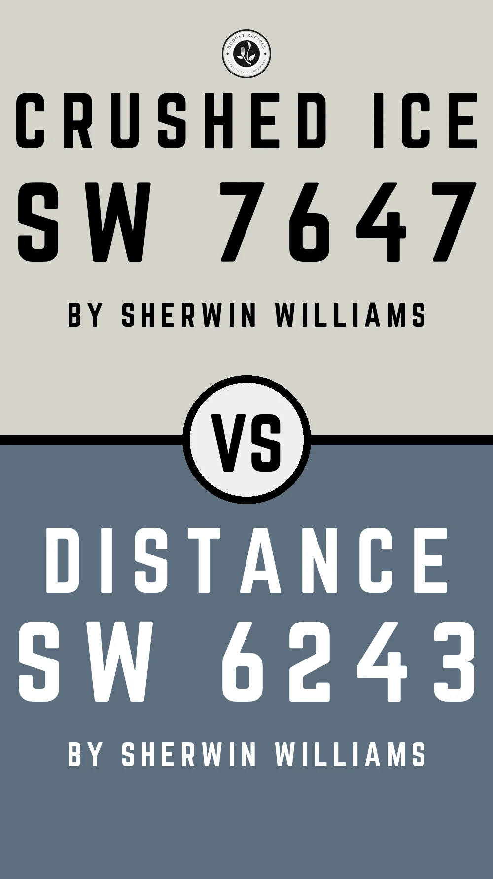 Crushed Ice by Sherwin Williams SW 7647 with Distance SW 6243