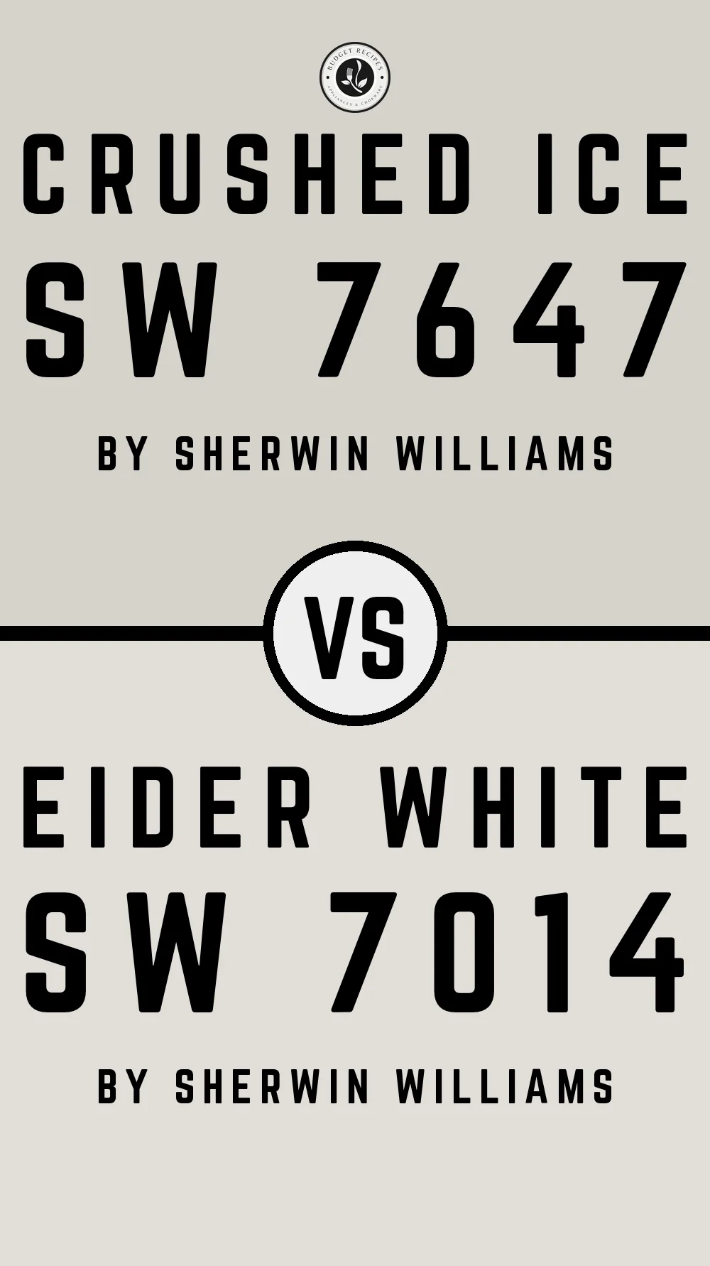 Crushed Ice by Sherwin Williams SW 7647 vs Eider White SW 7014