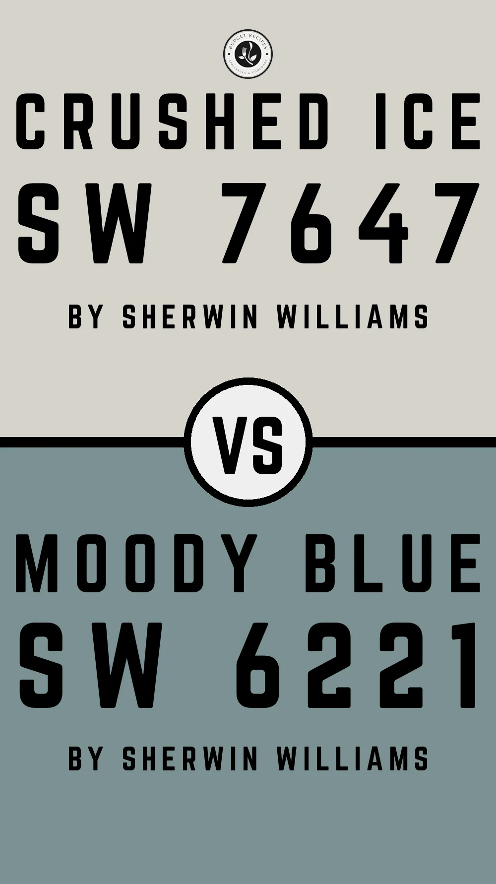 Crushed Ice by Sherwin Williams SW 7647 with Moody Blue SW 6221