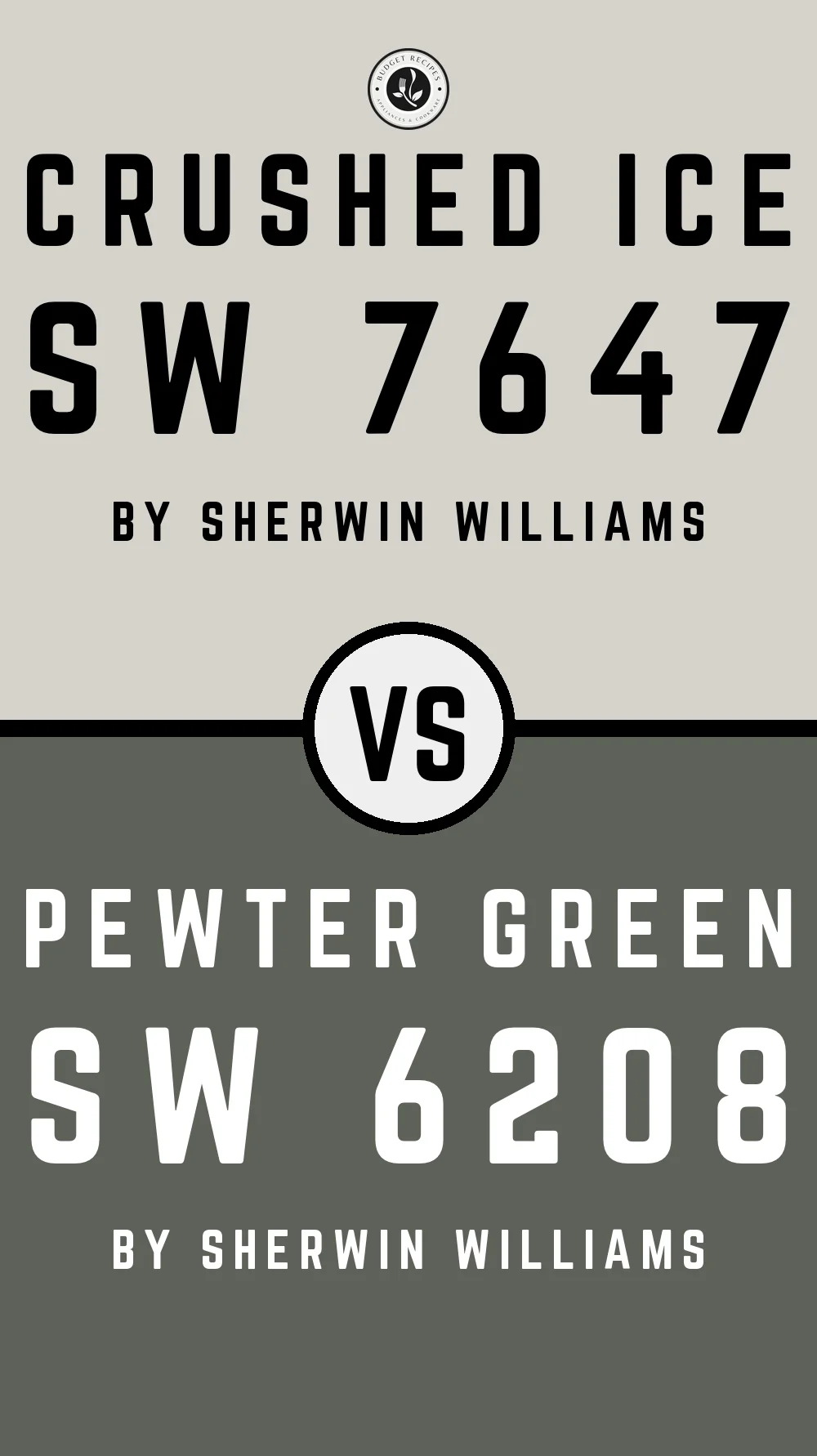 Crushed Ice by Sherwin Williams SW 7647 with Pewter Green SW 6208