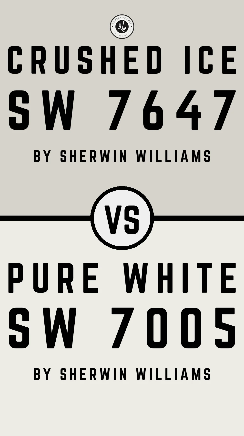 Crushed Ice SW 7647 vs Pure White SW 7005