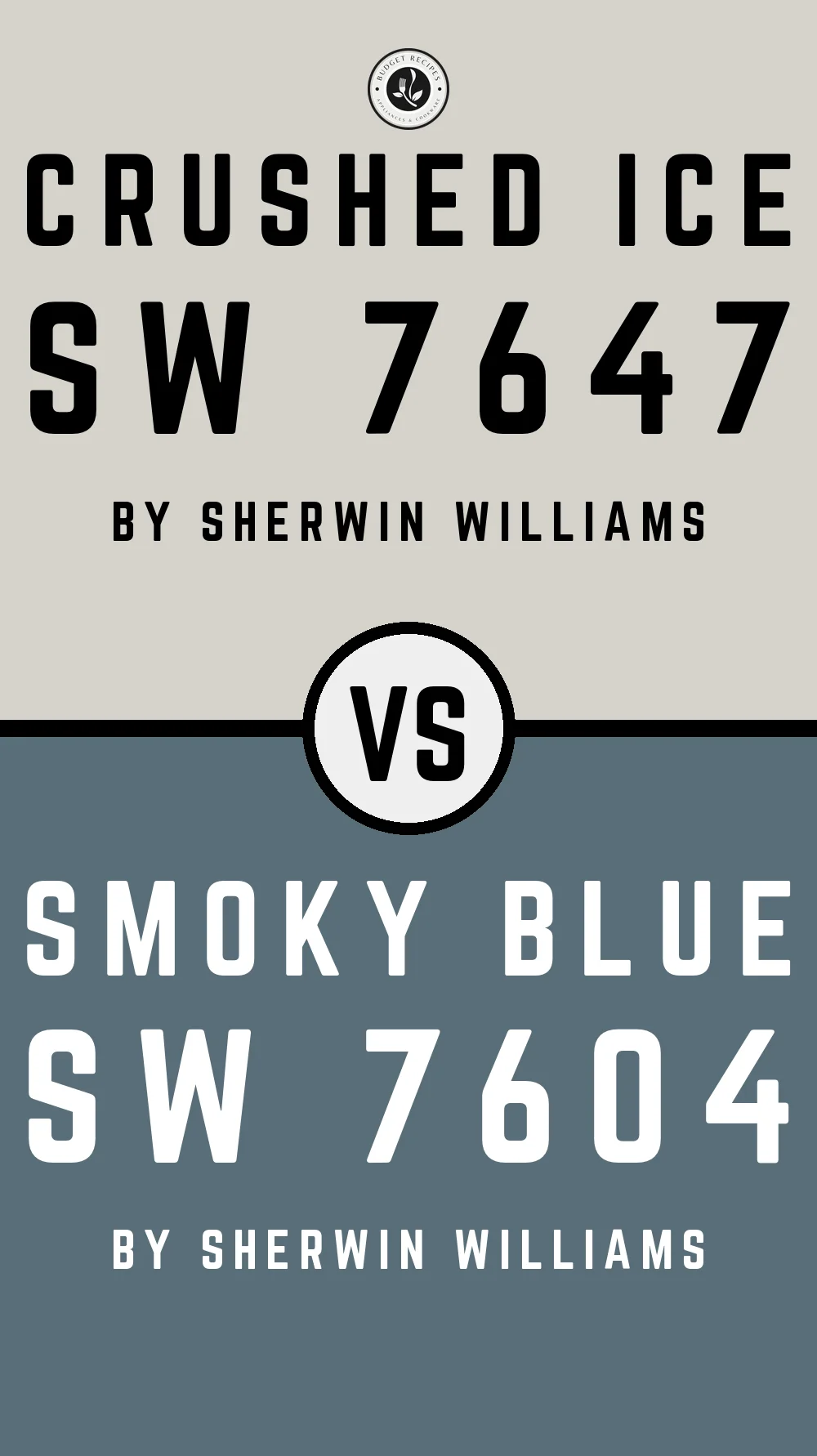 Crushed Ice by Sherwin Williams SW 7647 with Smoky Blue SW 7604