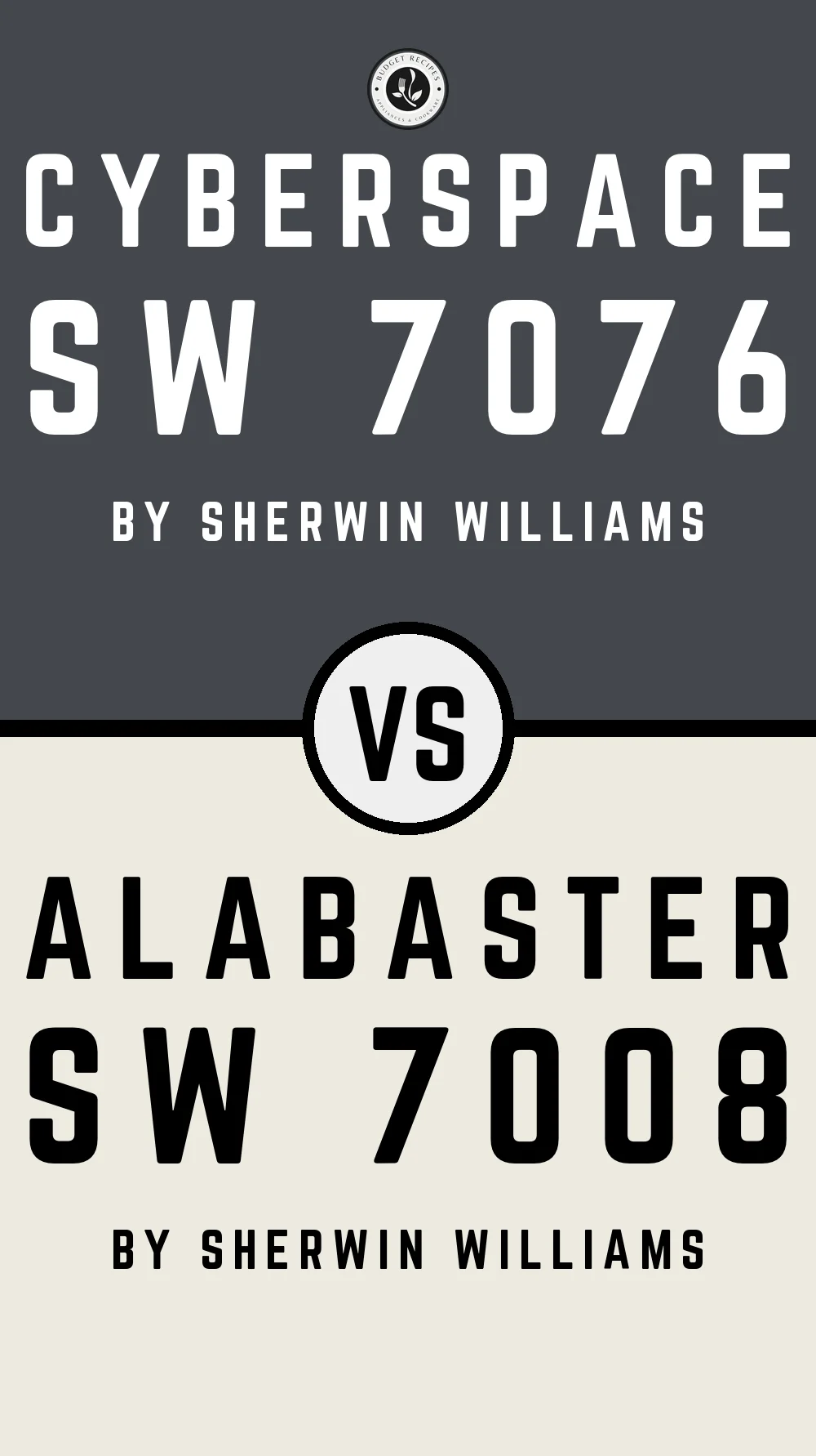 Cyberspace SW 7076 vs Alabaster SW 7008
