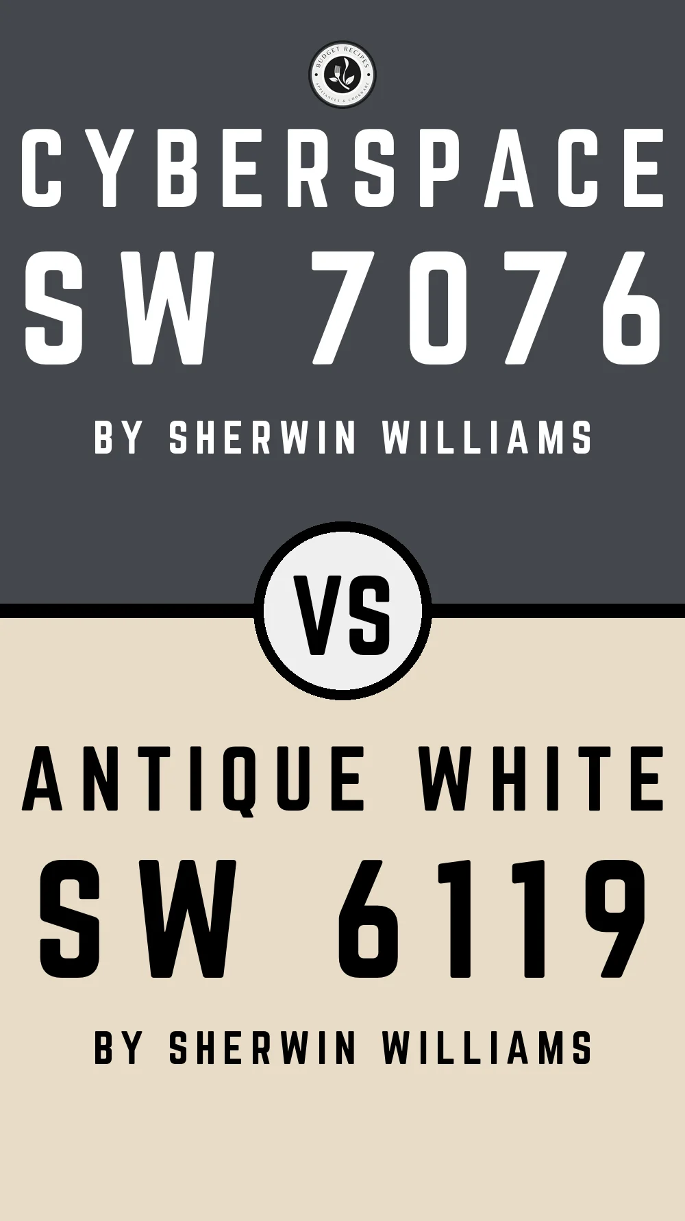 Cyberspace by Sherwin Williams SW 7076 with Antique White SW 6119