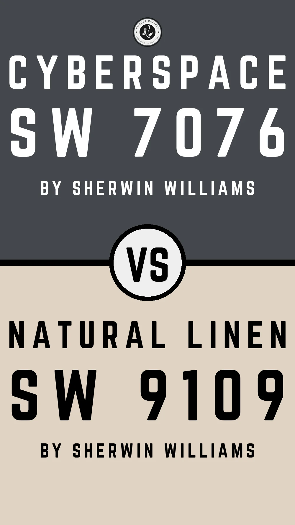Cyberspace by Sherwin Williams SW 7076 with Natural Linen SW 9109