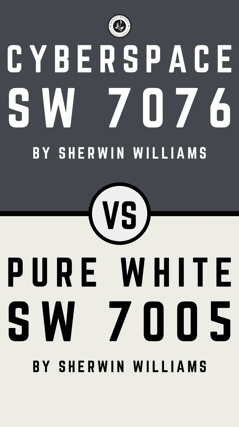 Cyberspace SW 7076 vs Pure White SW 7005