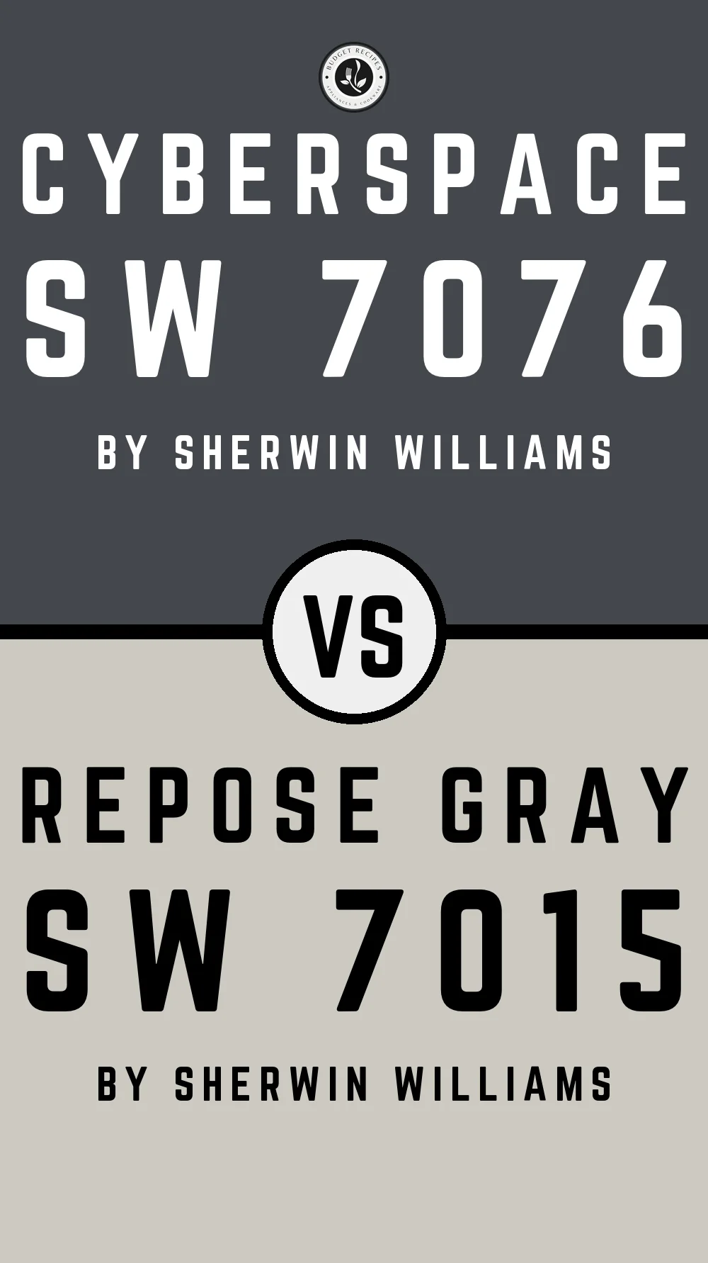 Cyberspace SW 7076 vs Repose Gray SW 7015