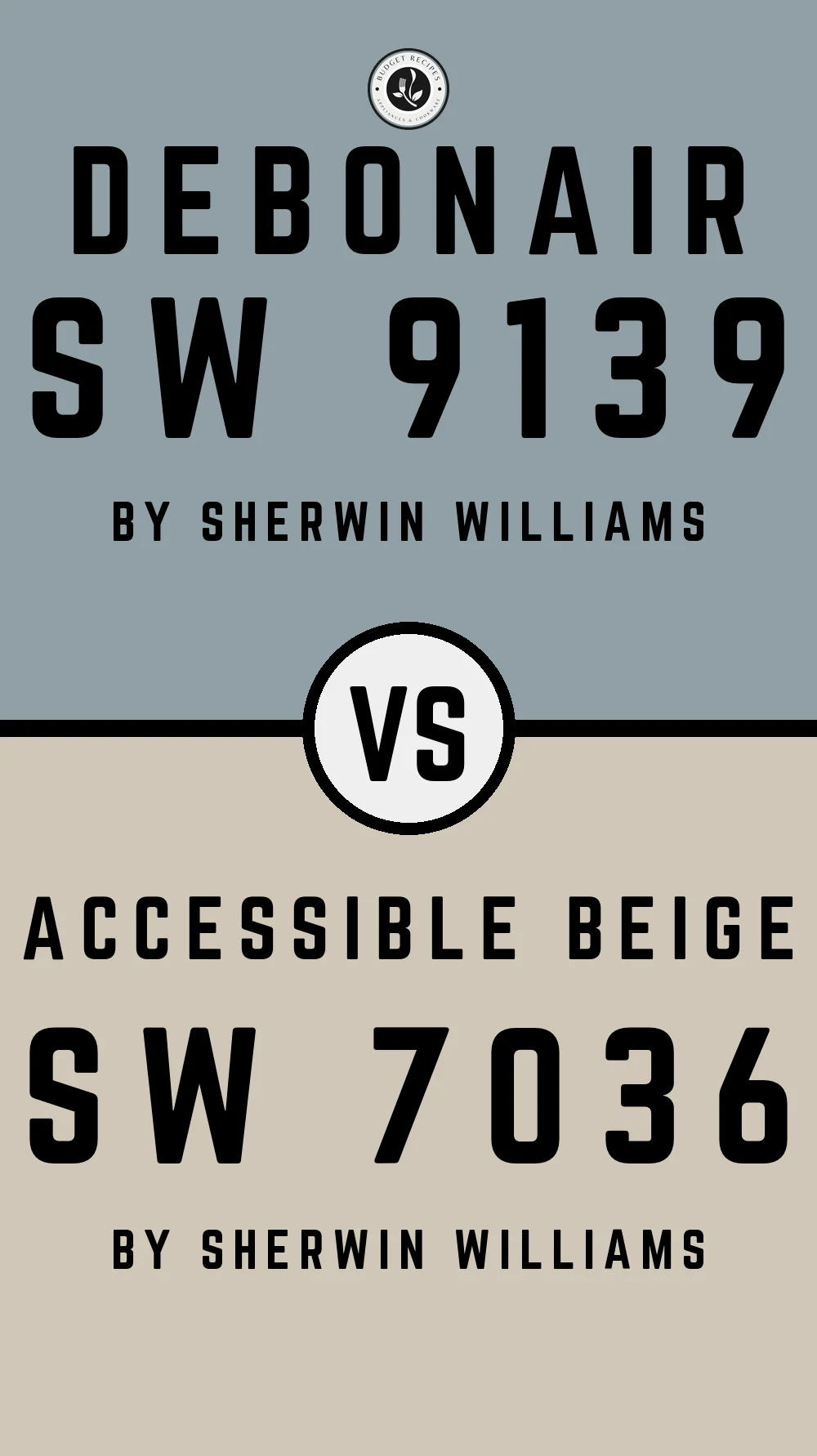 Debonair by Sherwin Williams SW 9139 vs Accessible Beige SW 7036
