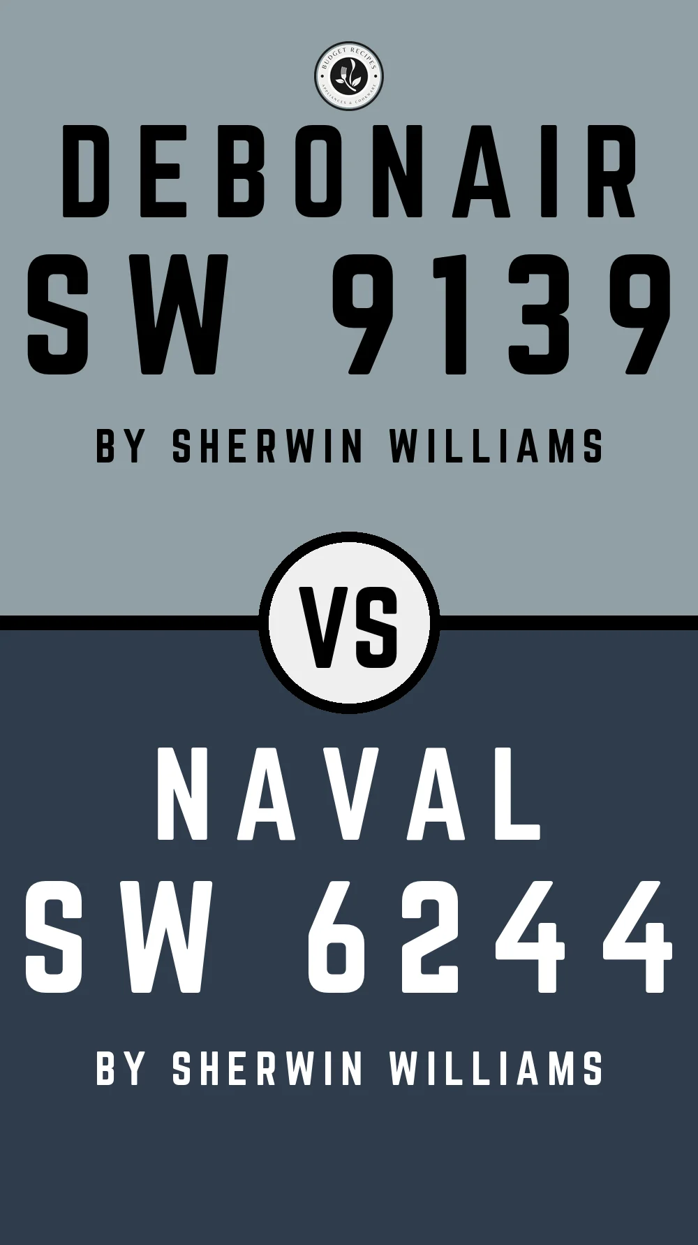 Debonair by Sherwin Williams SW 9139 vs Naval SW 6244