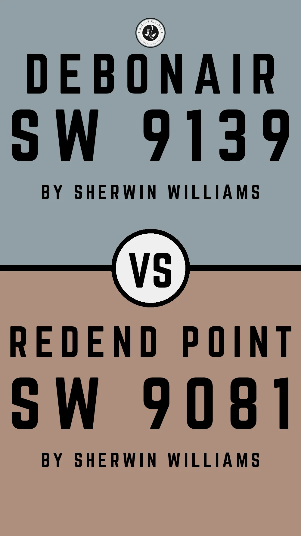 Debonair by Sherwin Williams SW 9139 vs Redend Point SW 9081