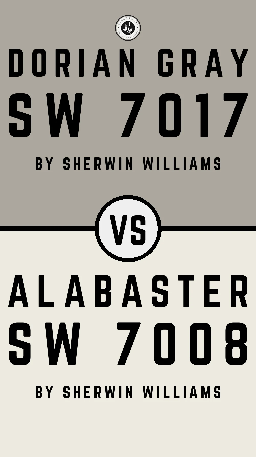Dorian Gray SW 7017 vs Alabaster SW 7008