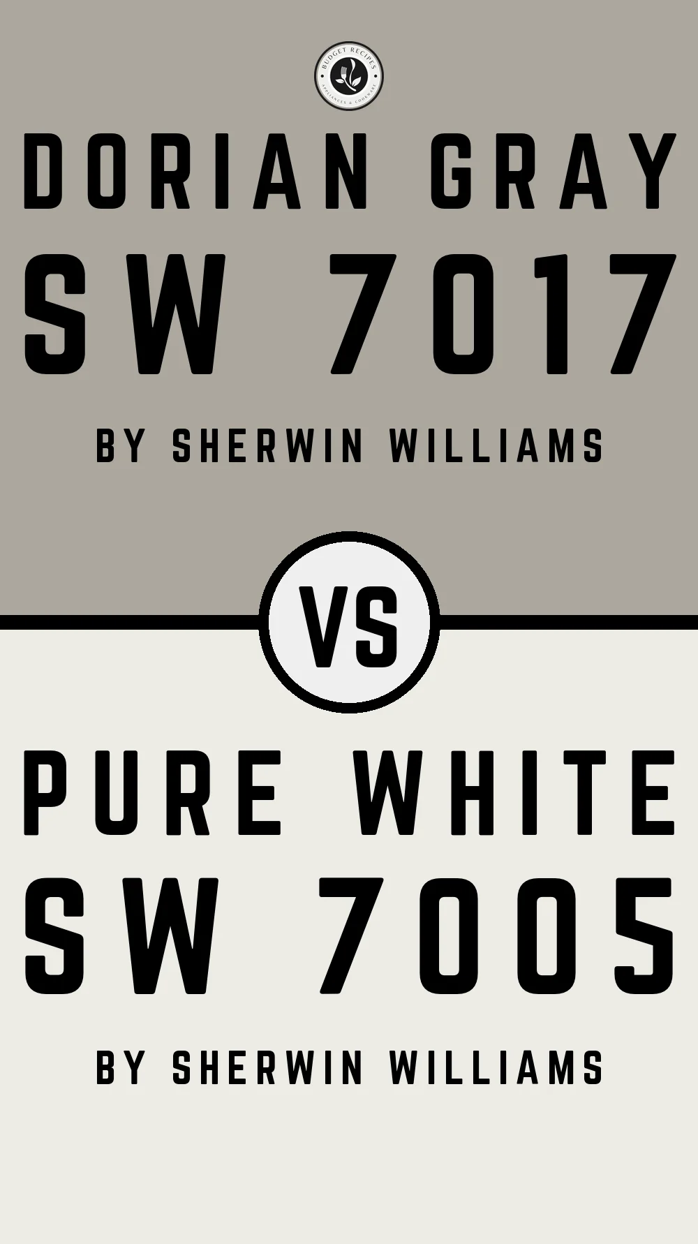 Dorian Gray SW 7017 vs Pure White SW 7005
