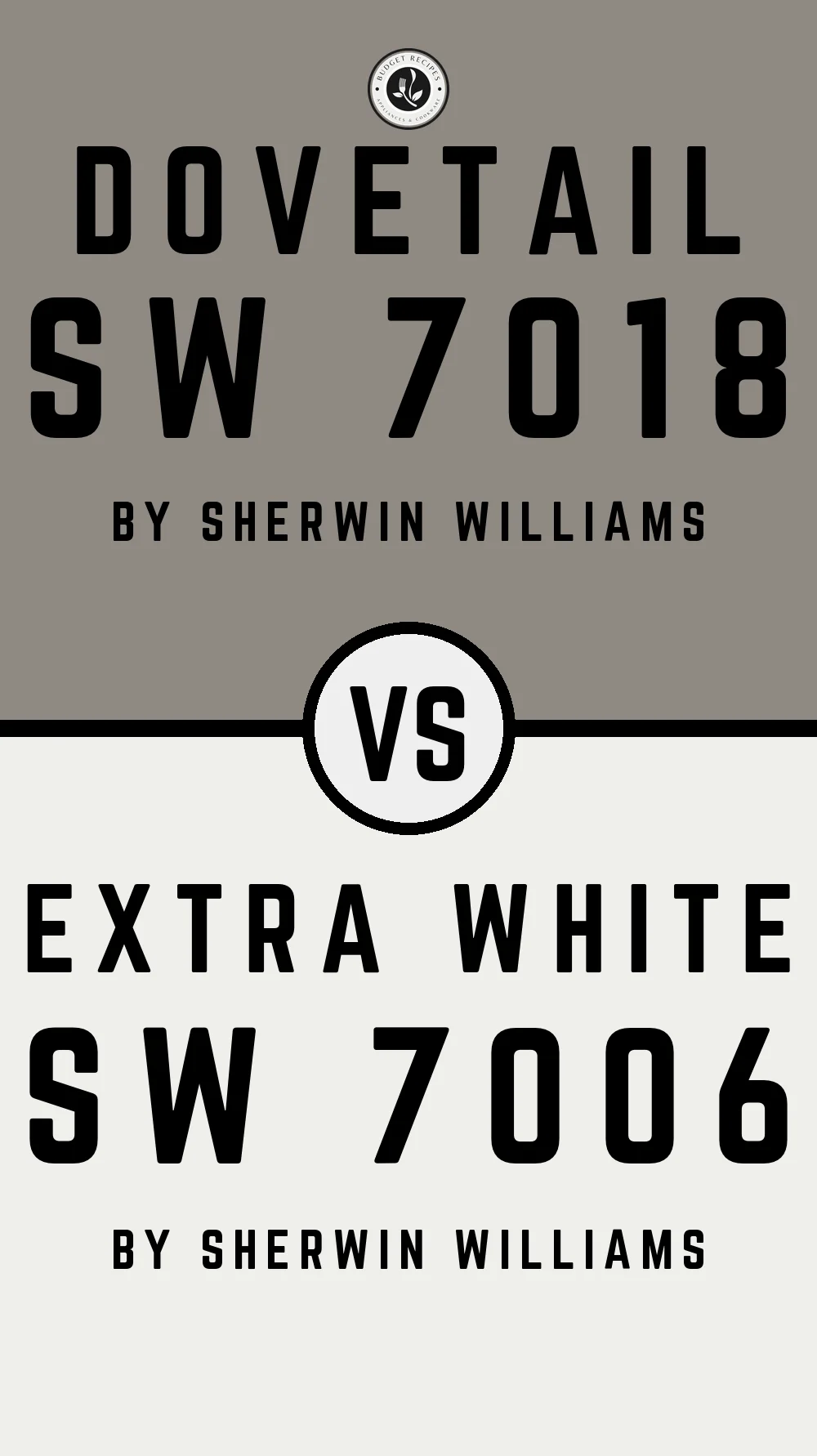 Dovetail SW 7018 vs Extra White SW 7006