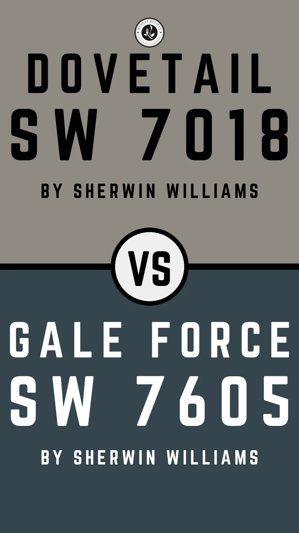 Dovetail By Sherwin Williams SW 7018 With Gale Force SW 7605