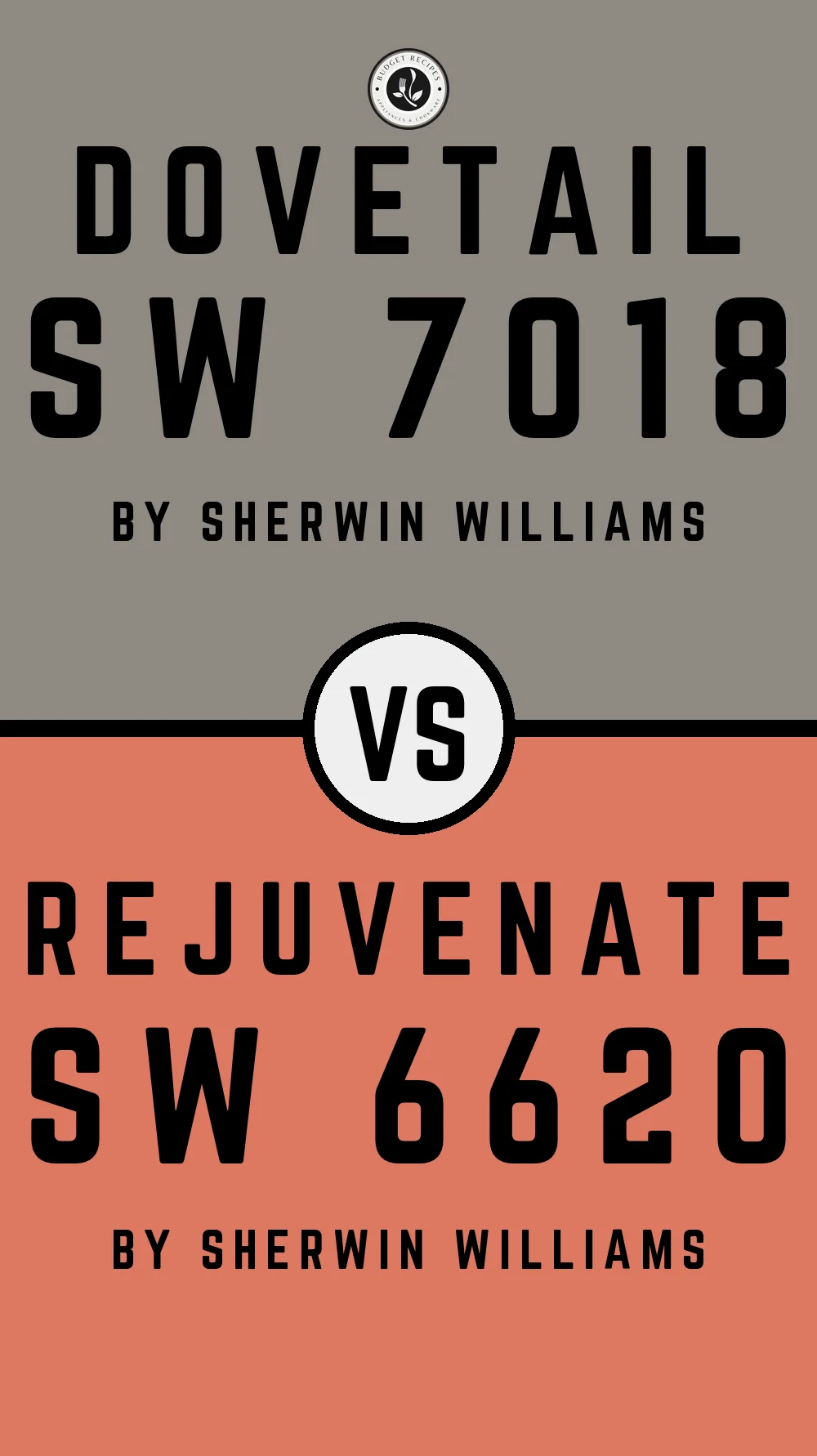 Dovetail By Sherwin Williams SW 7018 With Rejuvenate SW 6620