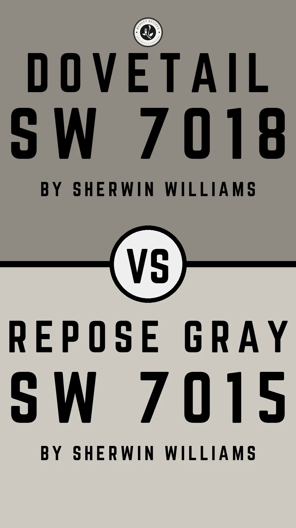 Dovetail SW 7018 vs Repose Gray SW 7015