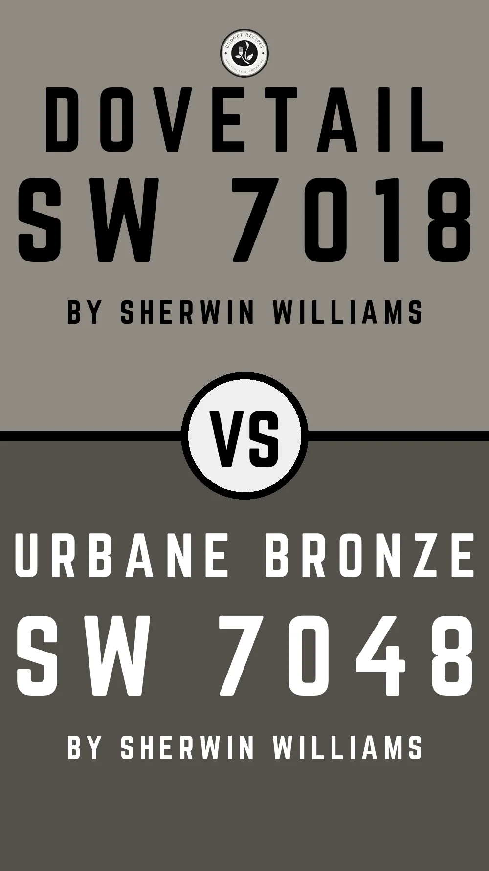 Dovetail SW 7018 vs Urbane Bronze SW 7048