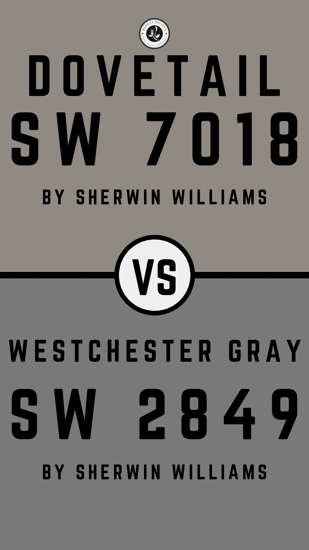 Dovetail By Sherwin Williams SW 7018 Vs Westchester Gray SW 2849