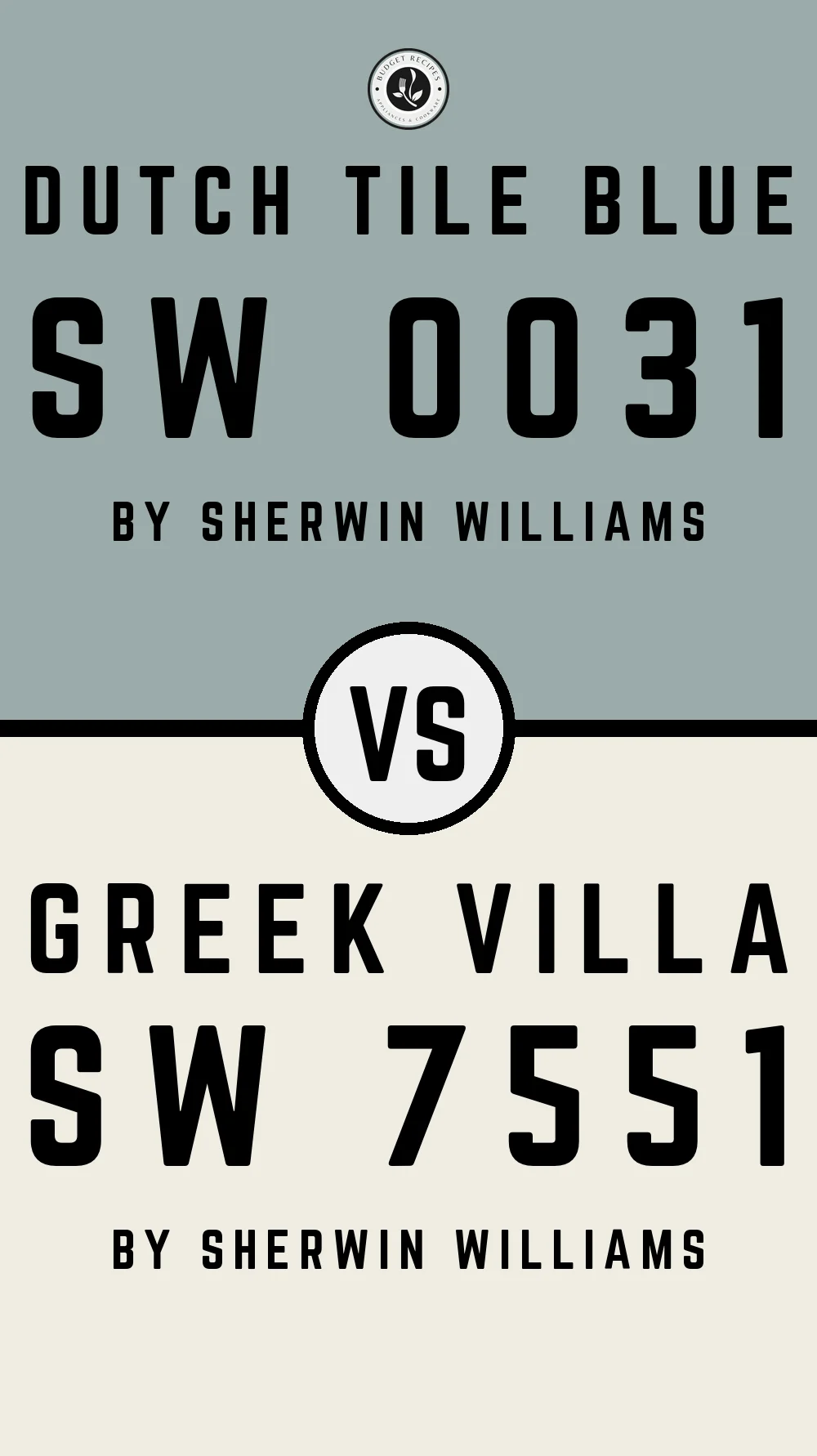 Dutch Tile Blue SW 0031 vs Greek Villa SW 7551