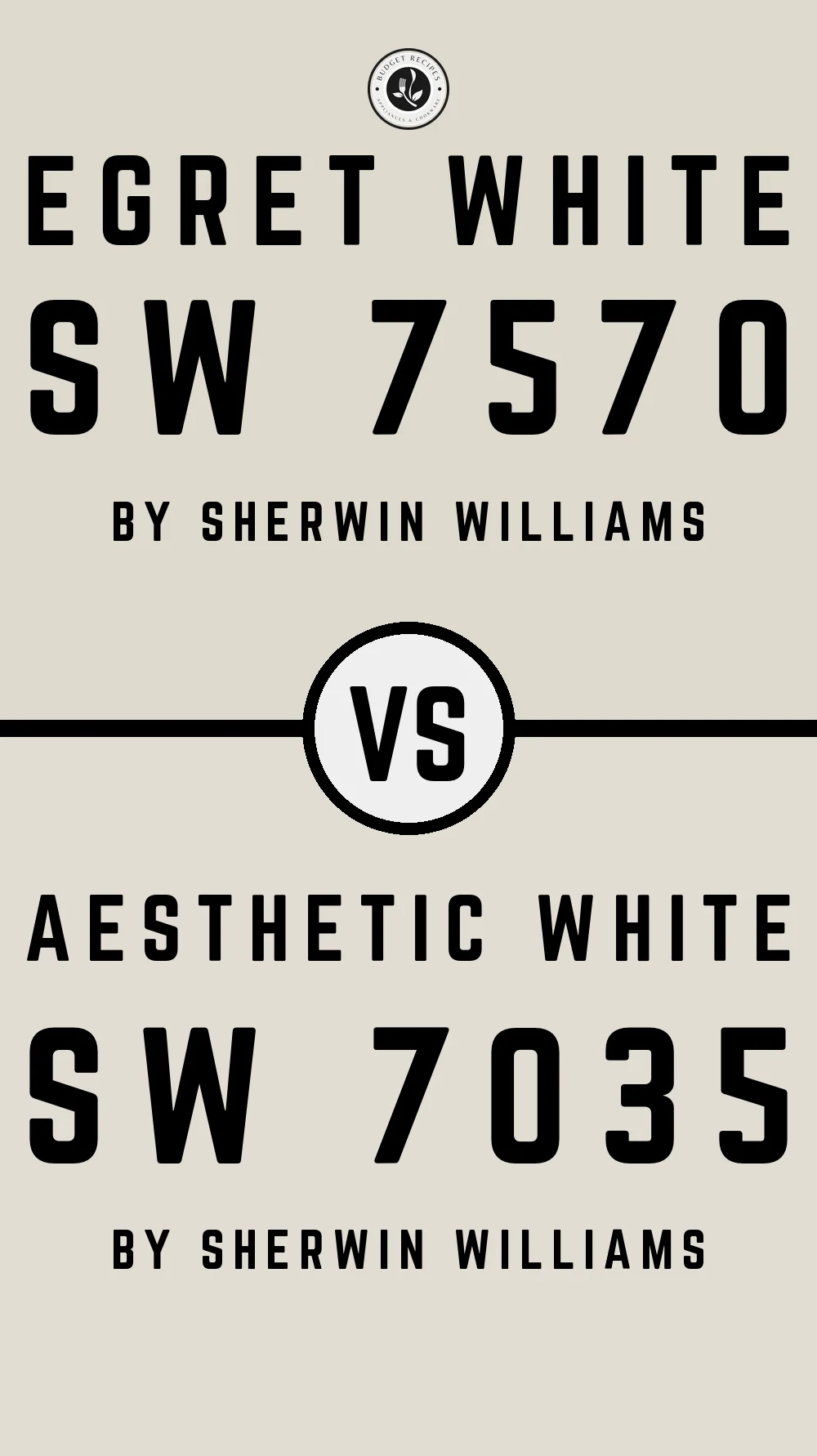 Egret White by Sherwin Williams SW 7570 vs Aesthetic White SW 7035