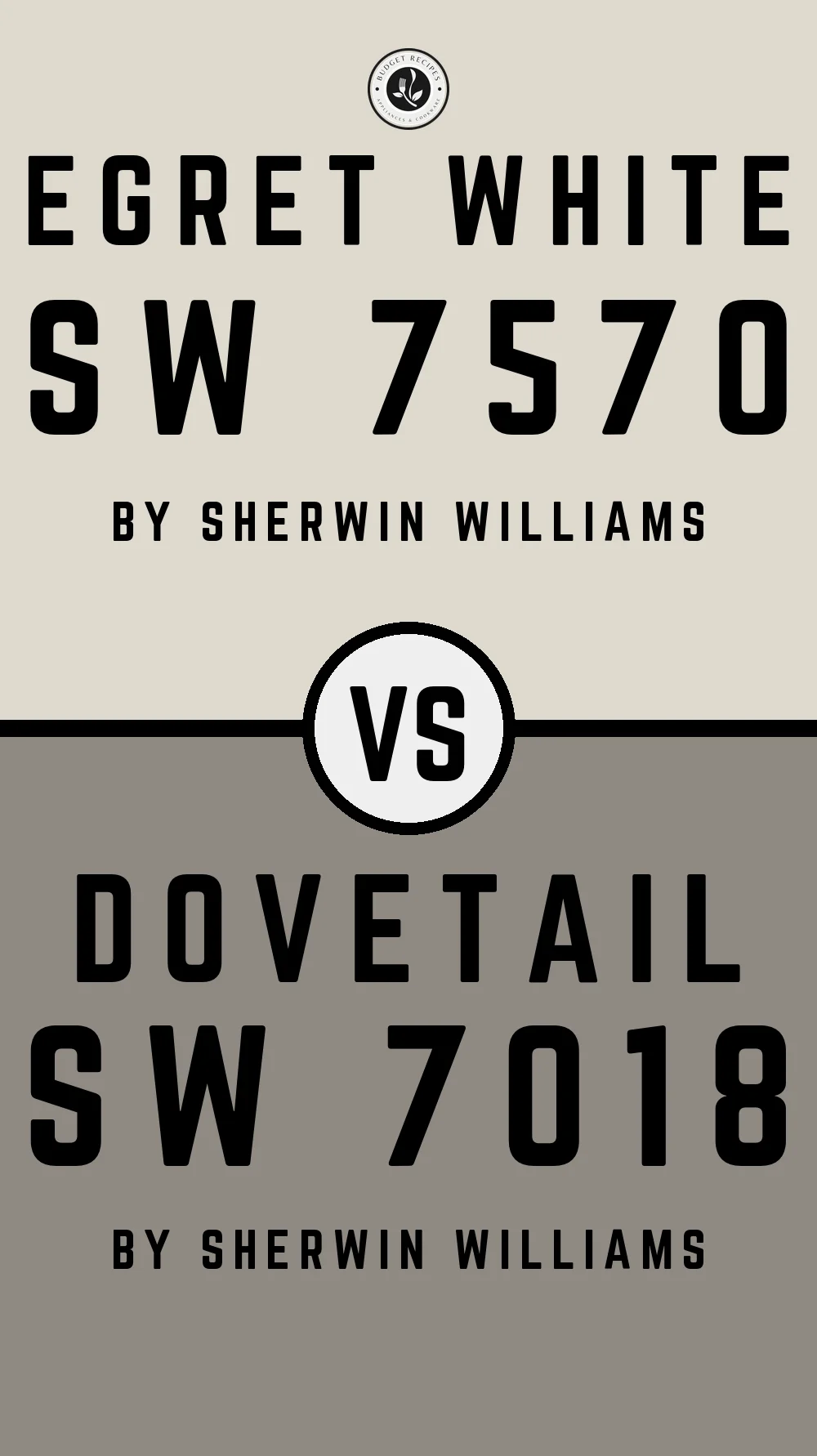 Egret White SW 7570 vs Dovetail SW 7018