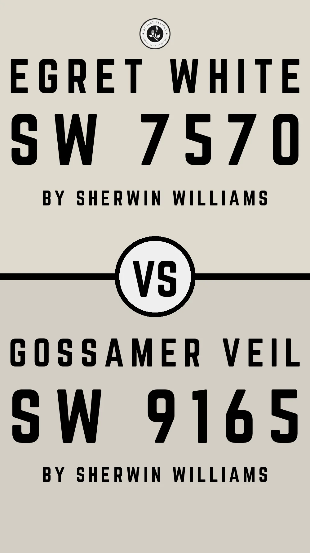 Egret White by Sherwin Williams SW 7570 vs Gossamer Veil SW 9165