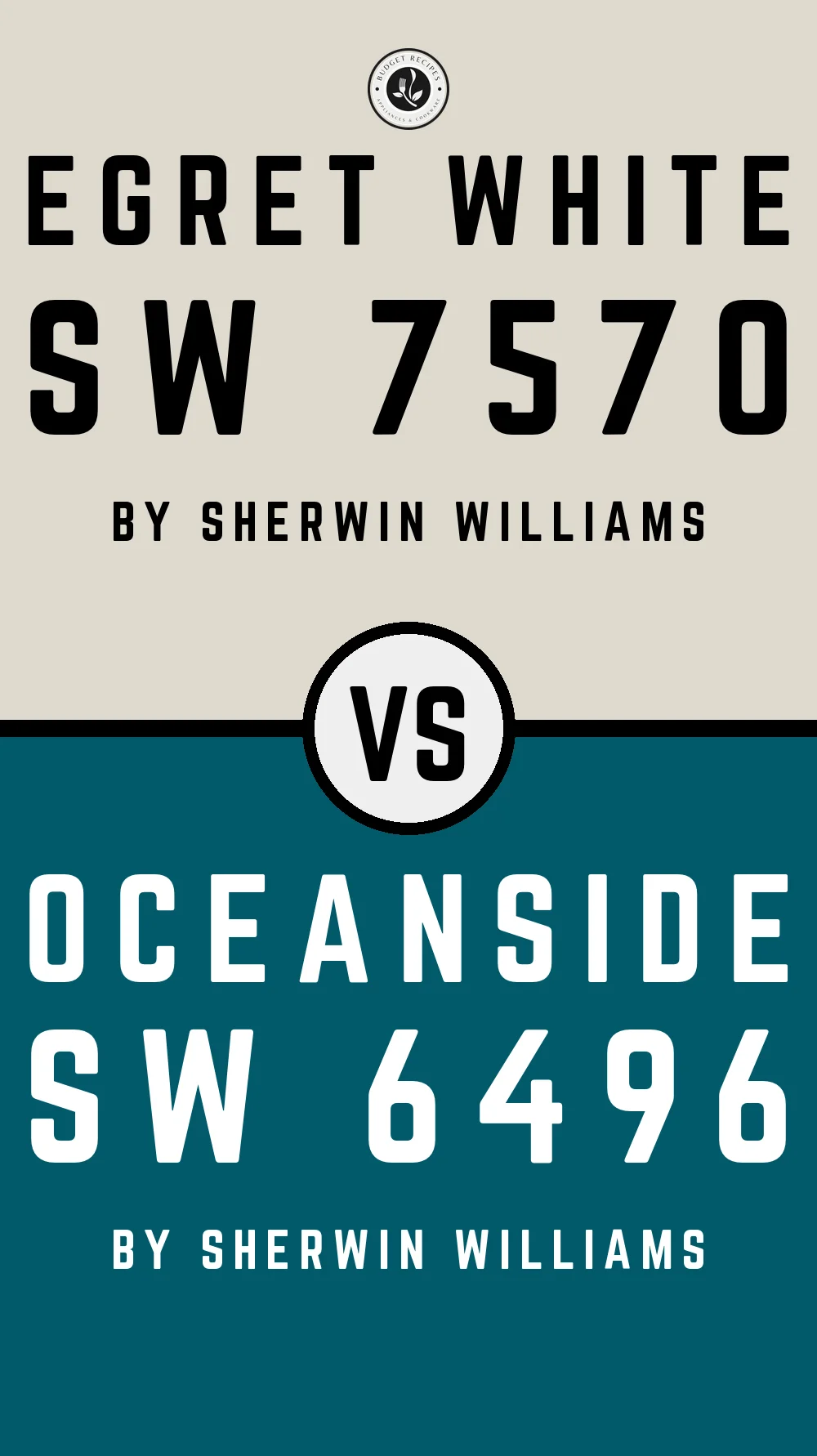 Egret White by Sherwin Williams SW 7570 with Oceanside SW 6496