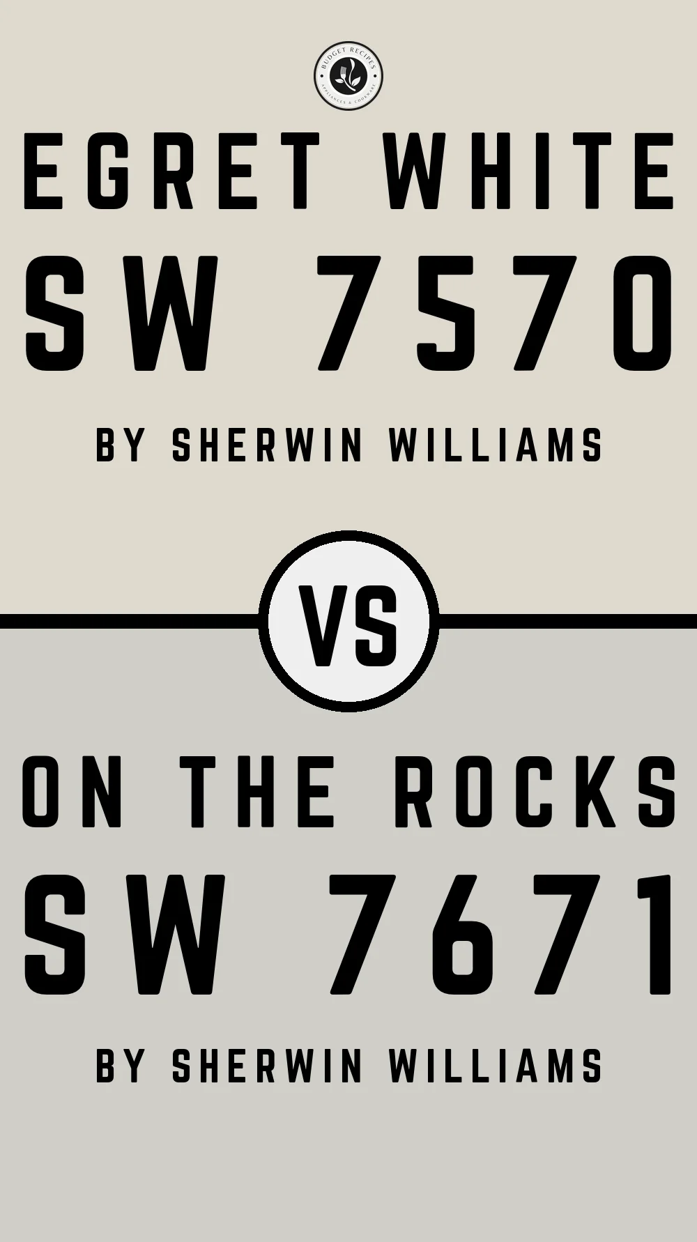Egret White by Sherwin Williams SW 7570 vs On the Rocks SW 7671