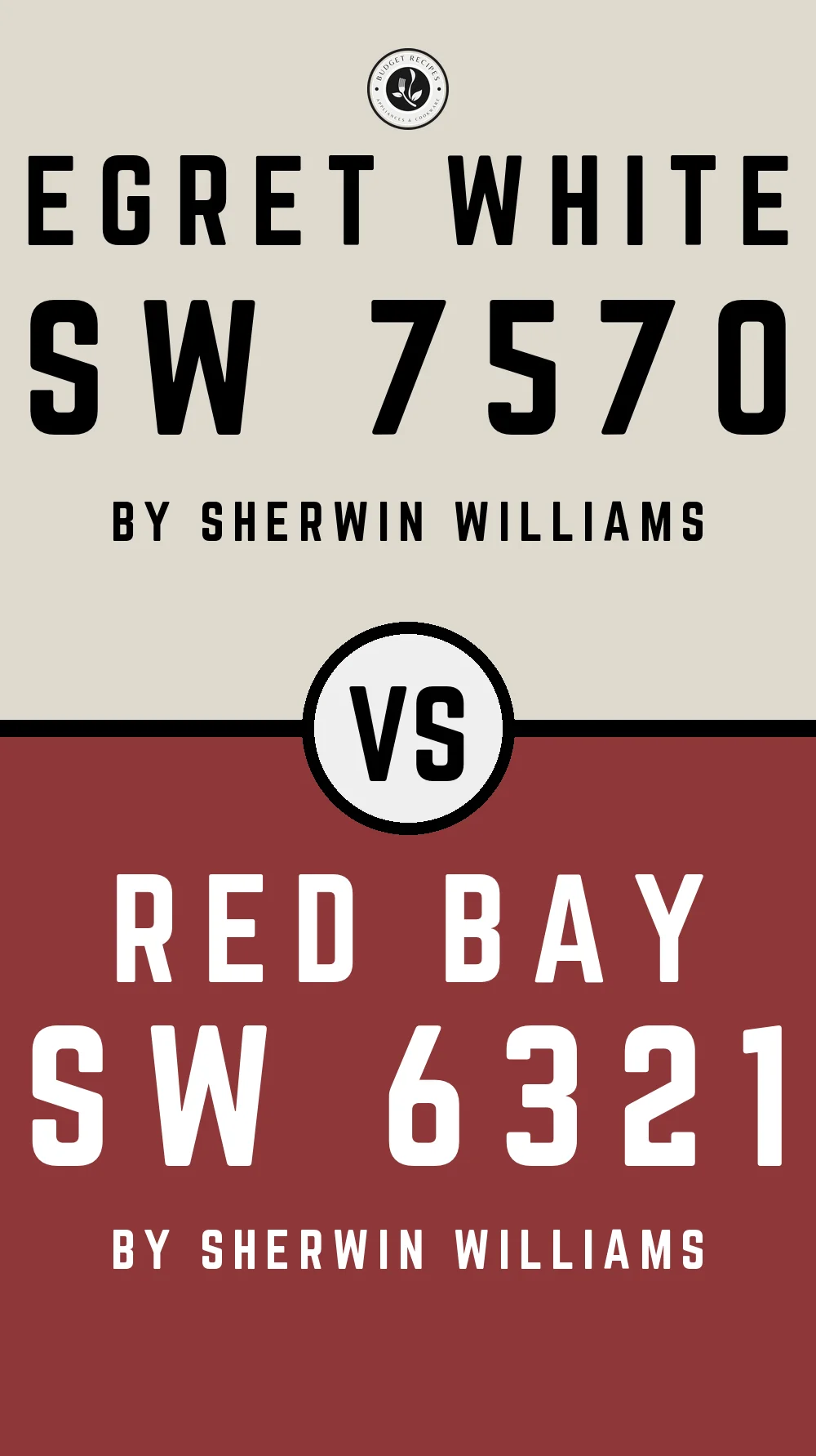Egret White by Sherwin Williams SW 7570 with Red Bay SW 6321