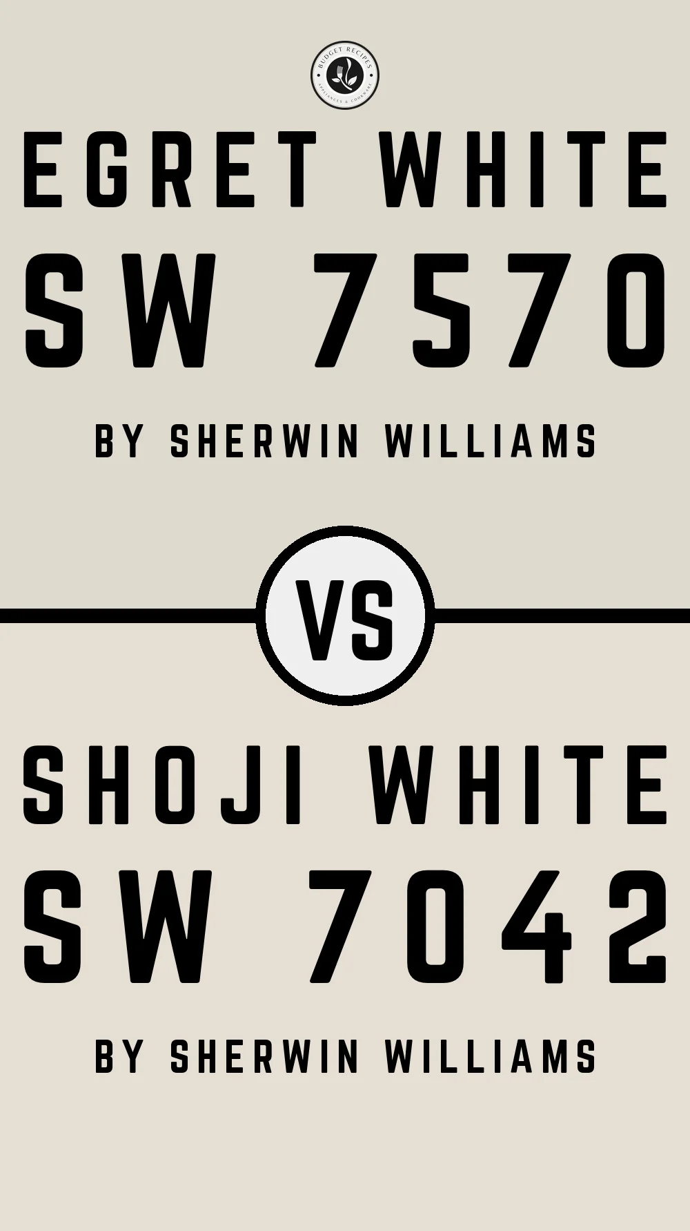Egret White by Sherwin Williams SW 7570 vs Shoji White SW 7042