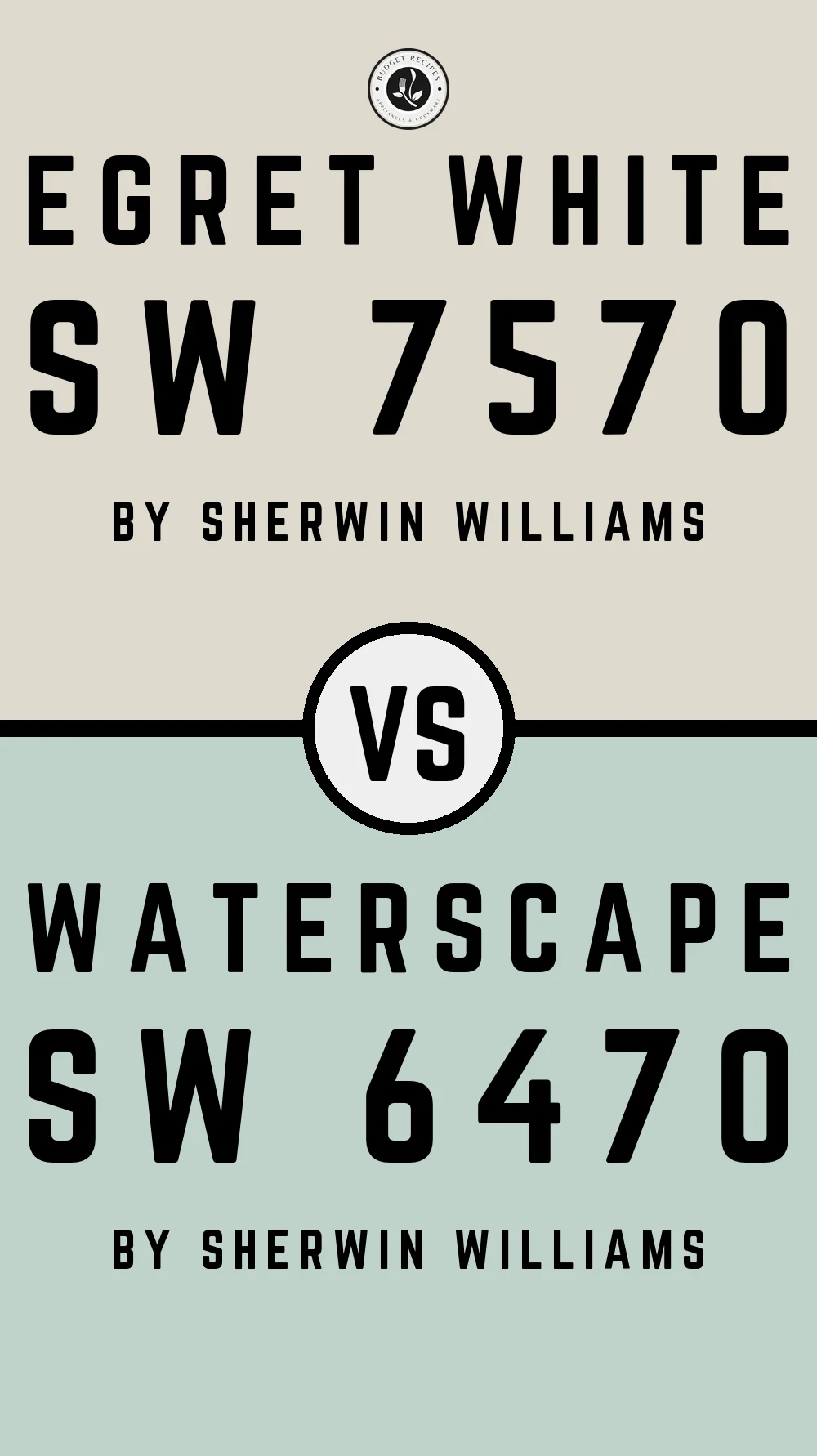 Egret White by Sherwin Williams SW 7570 with Waterscape SW 6470