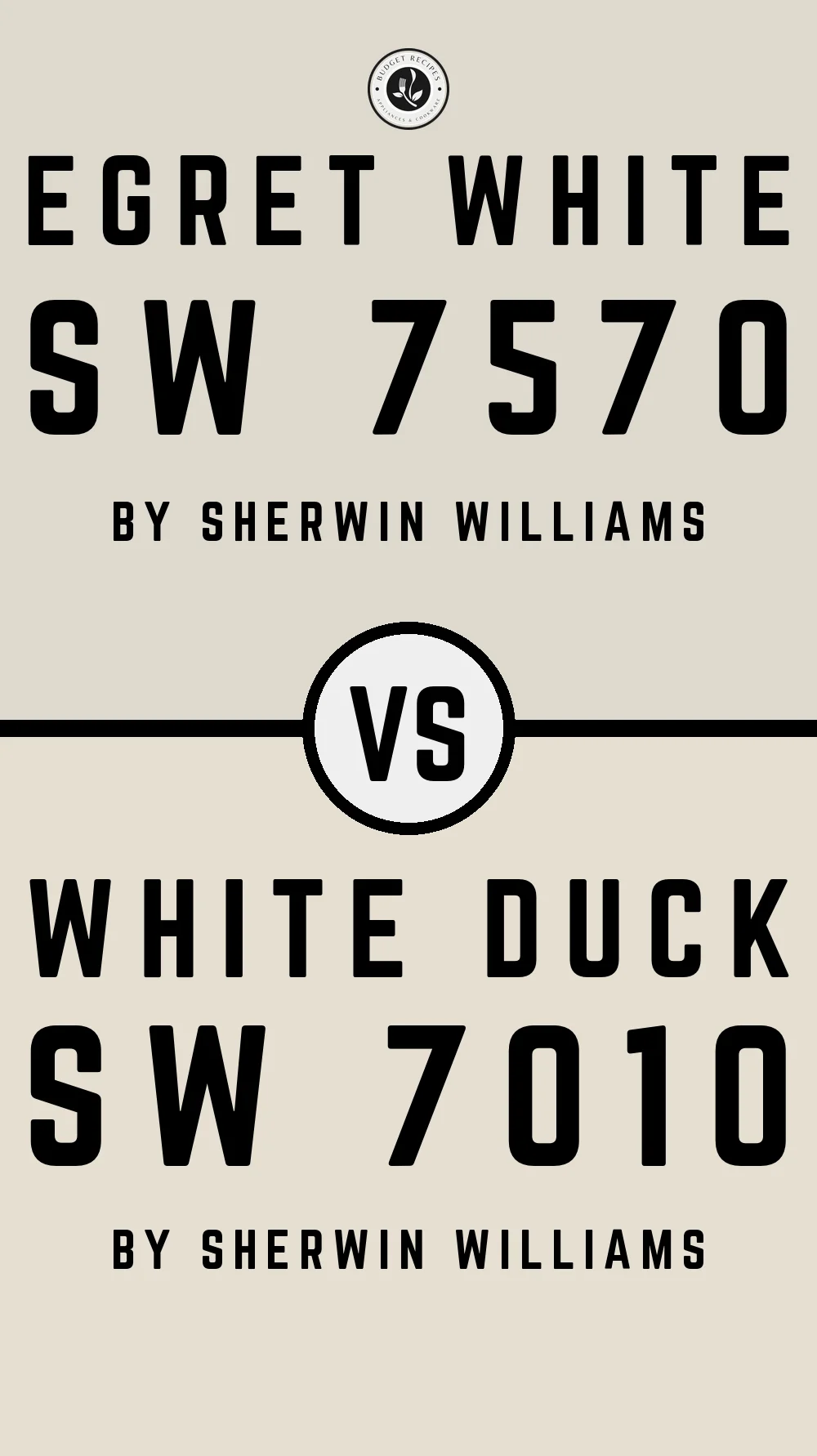 Egret White by Sherwin Williams SW 7570 vs White Duck SW 7010